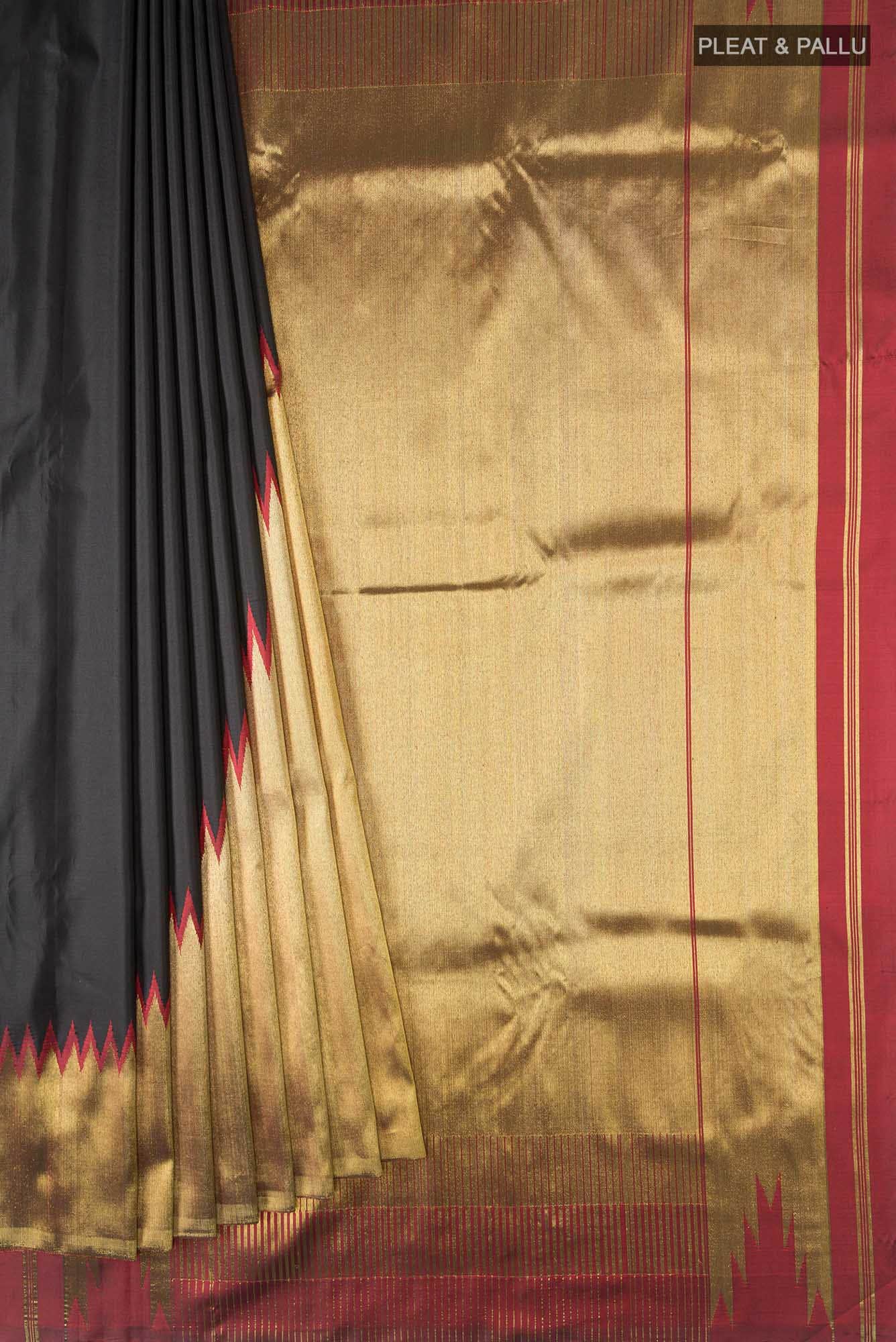 Black Kanchipuram Silk Saree