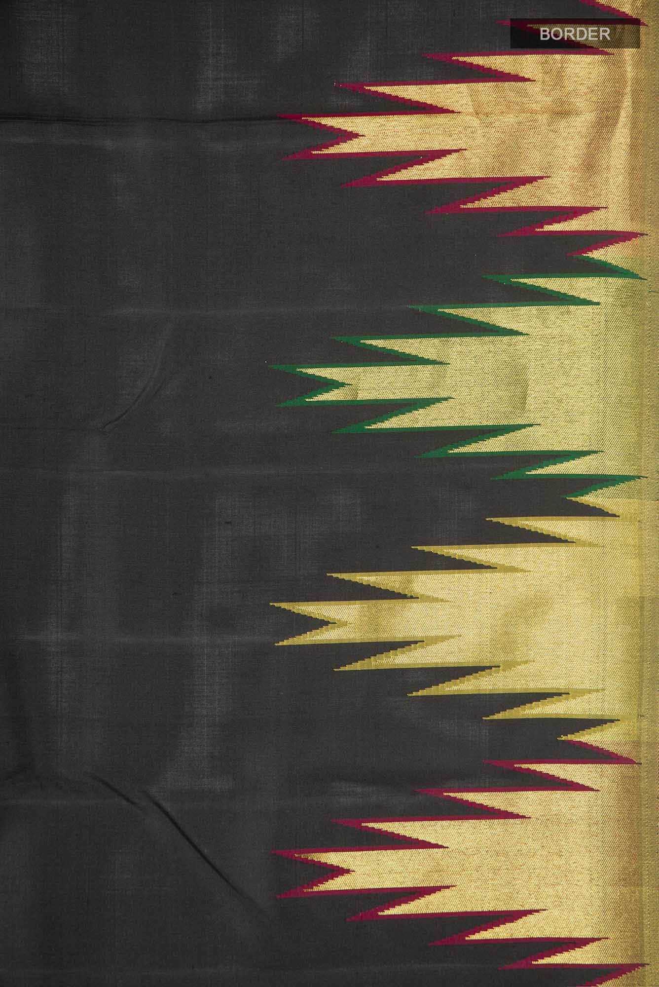 Black Kanchipuram Silk Saree