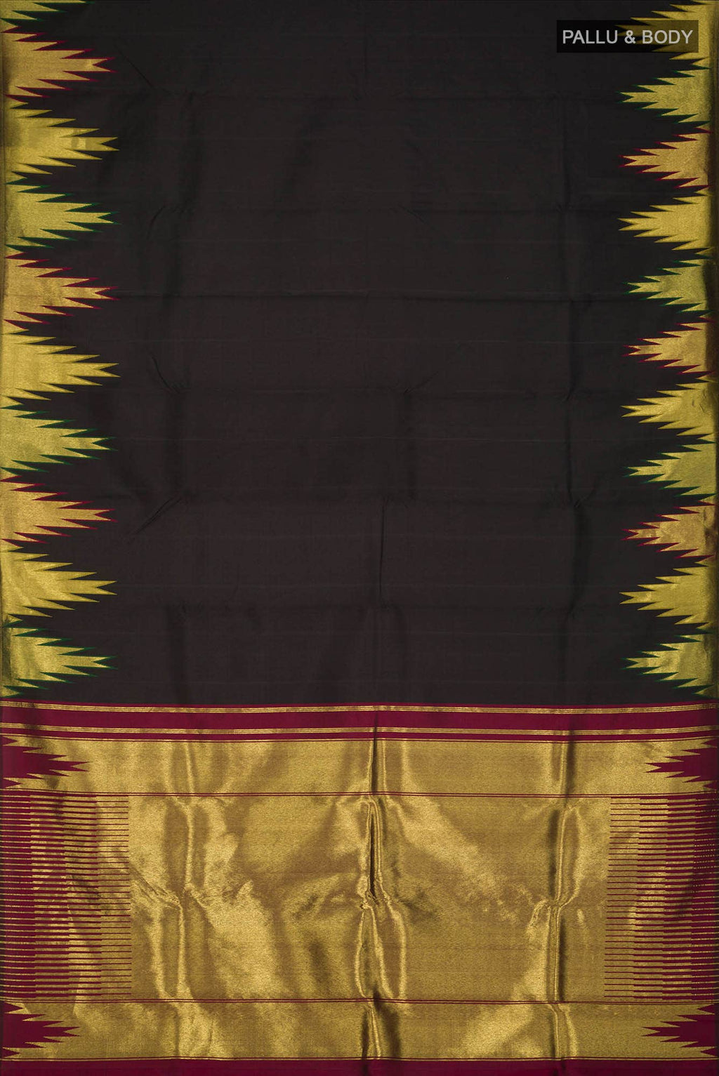 Black Kanchipuram Silk Saree