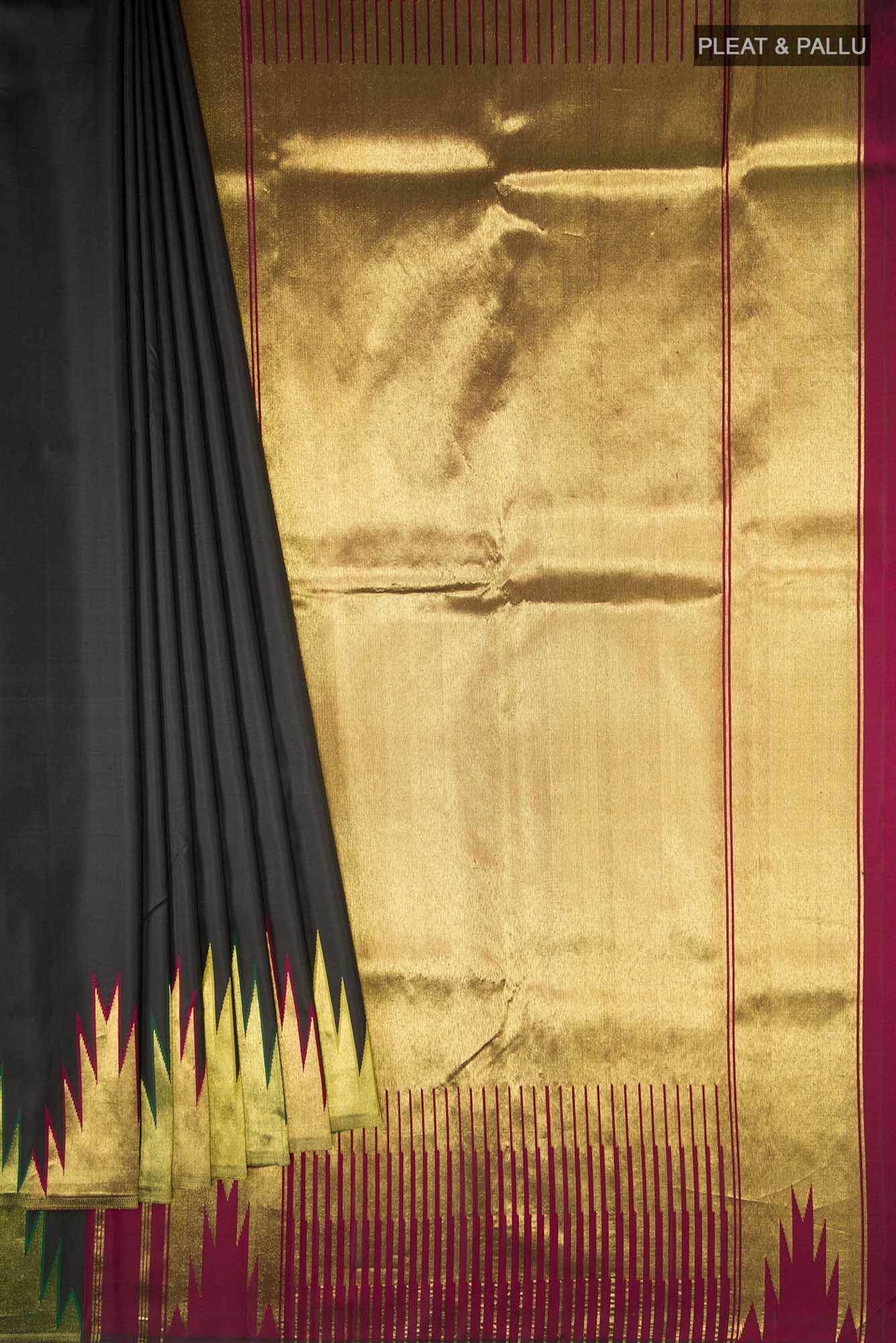 Black Kanchipuram Silk Saree
