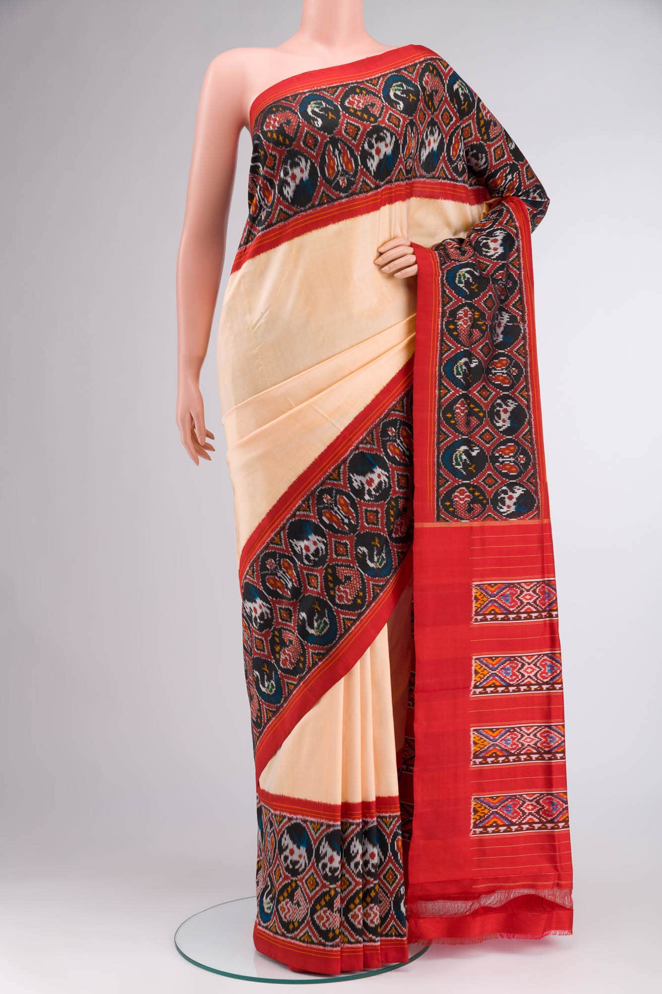 Sandal Pochampally Silk Saree