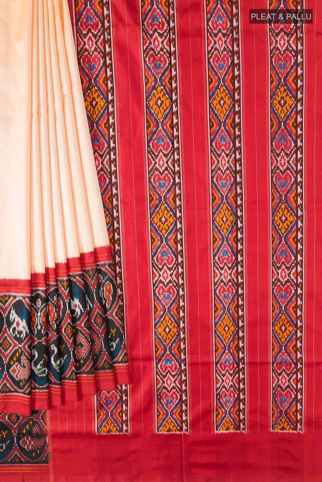 Sandal Pochampally Silk Saree