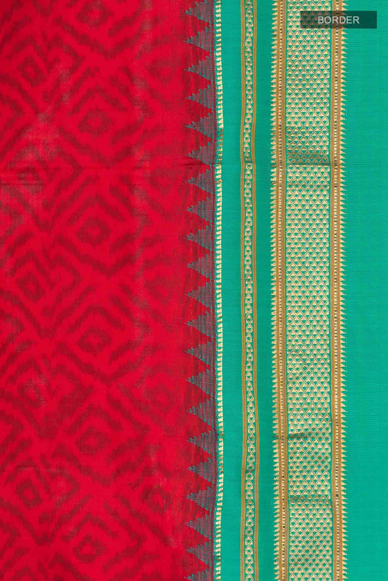 Red Bangalore Silk Saree
