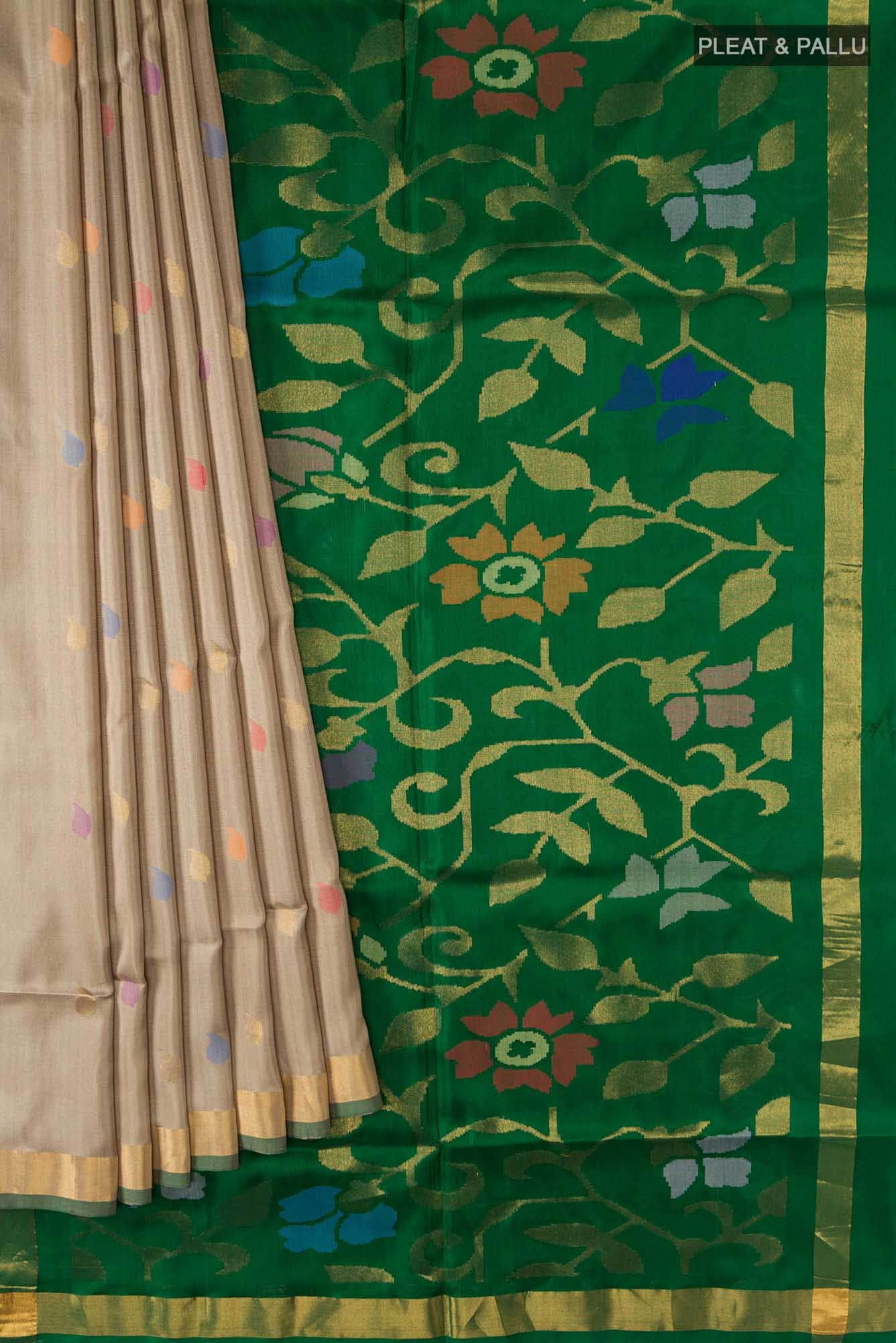 Beige Uppada Silk Saree