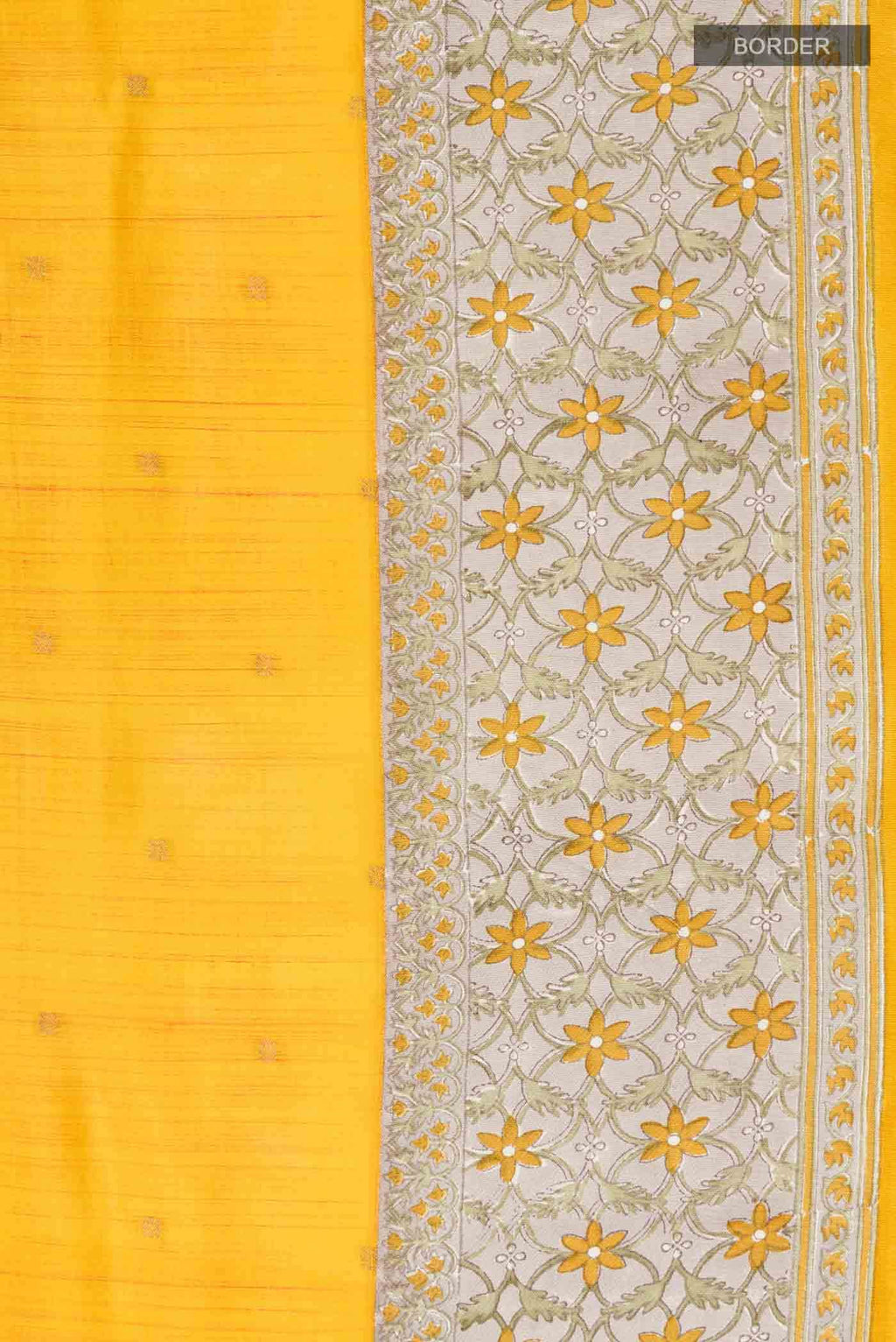 Yellow Printed Silk Saree
