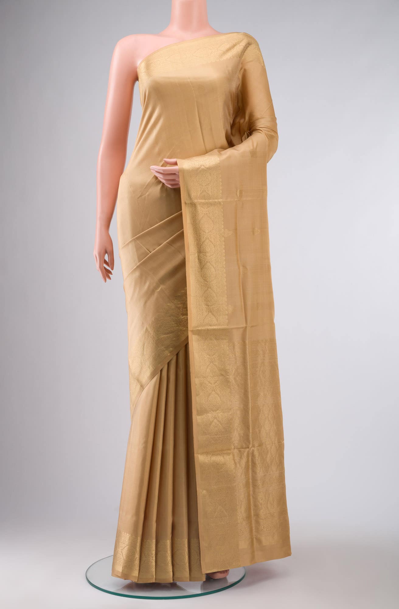 Beige Soft Silk Saree
