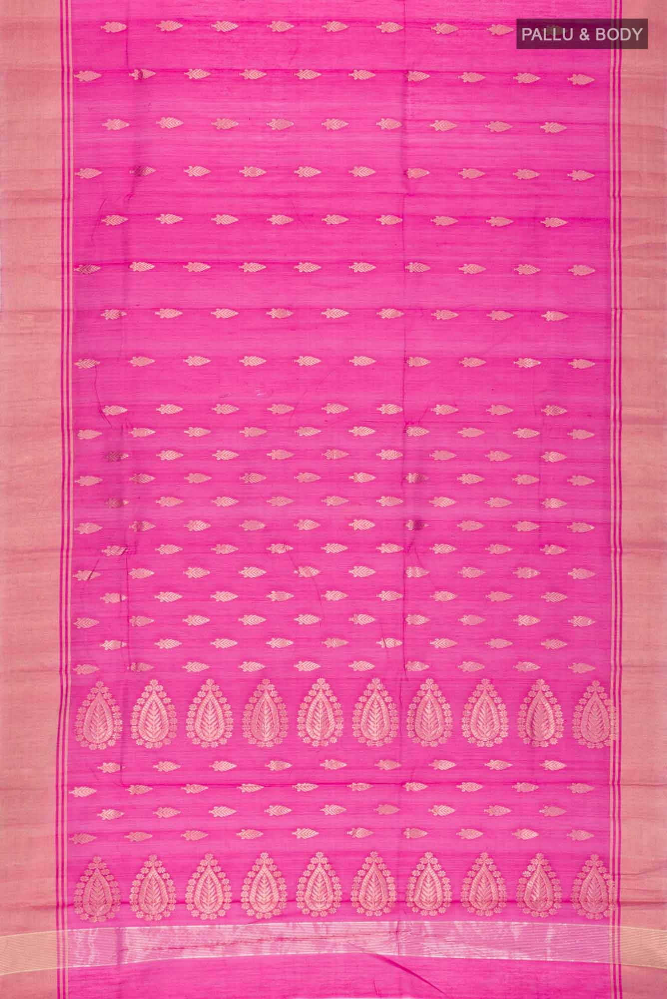Pink Chanderi Silk Cotton Saree