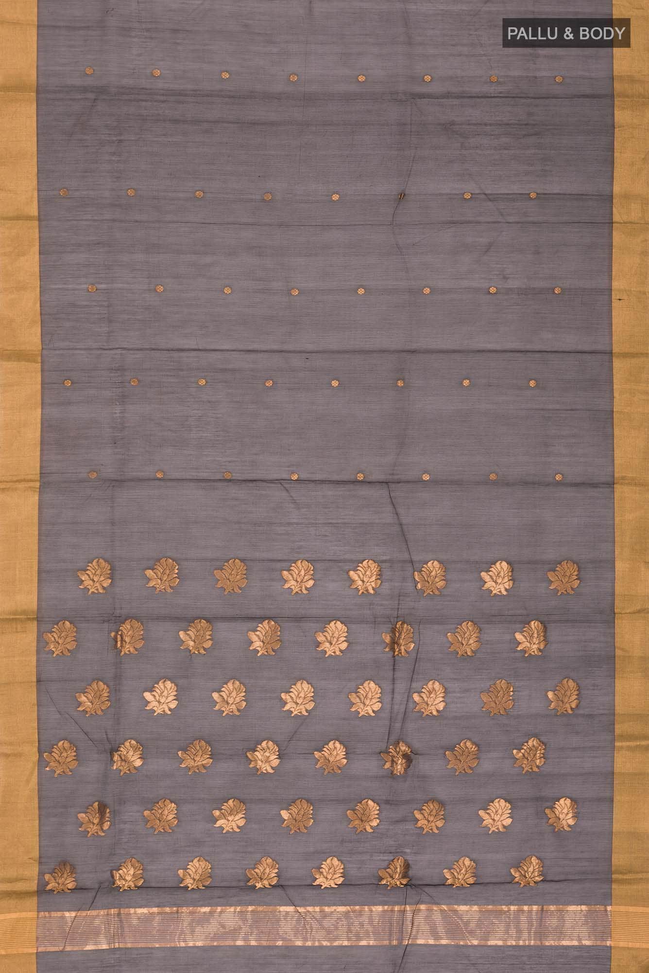 Black Chanderi Silk Cotton Saree