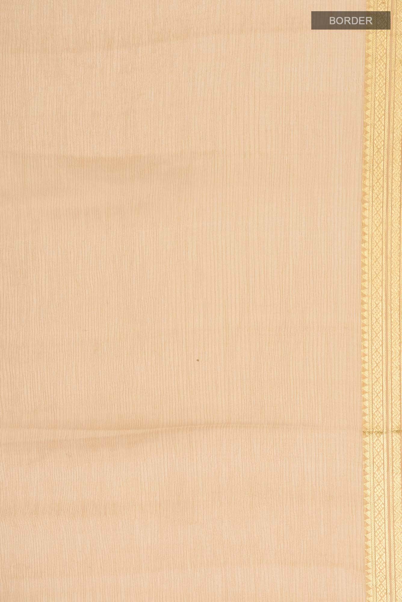 Beige Mysore Chiffon Saree