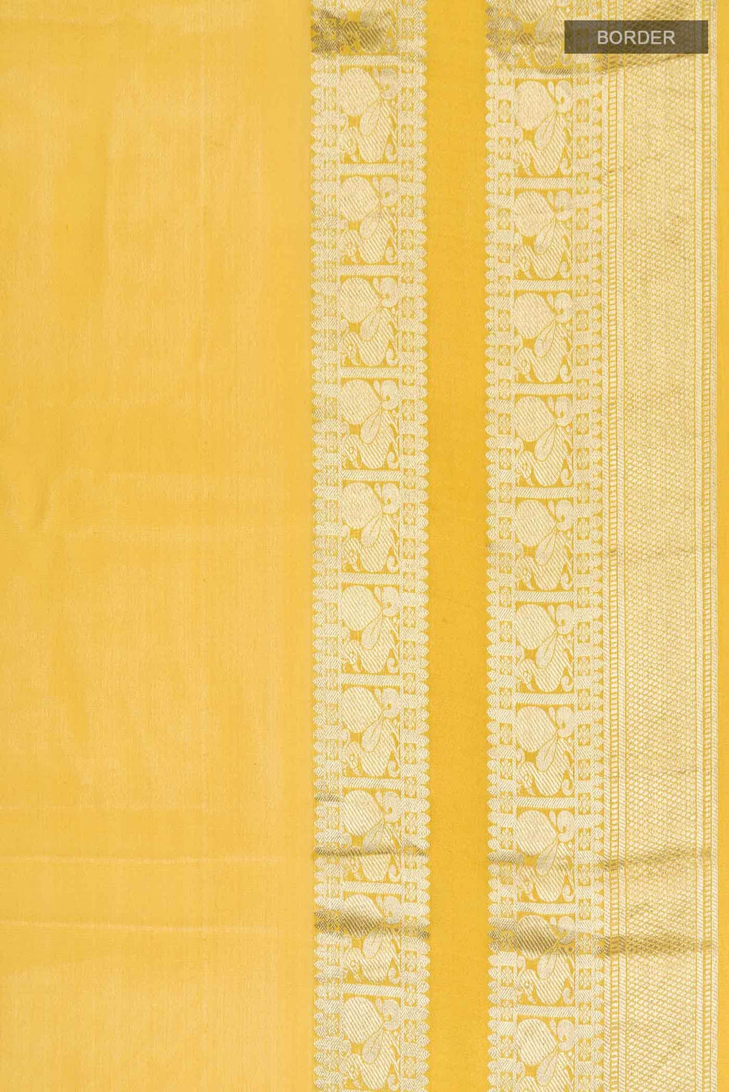 Yellow Mysore Crepe Saree