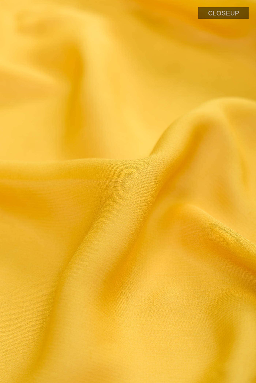 Yellow Mysore Crepe Saree