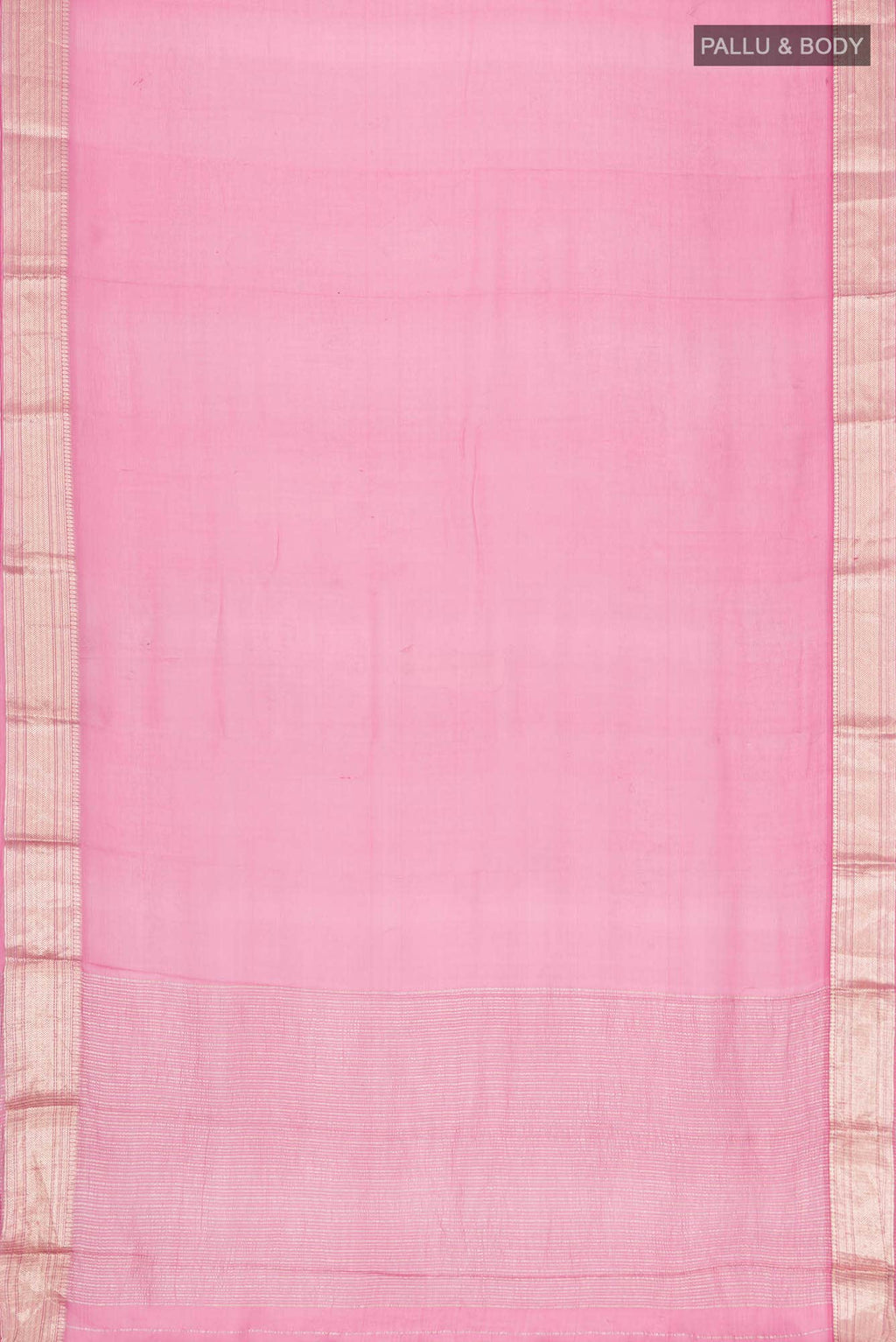 Pink Mysore Chiffon Saree