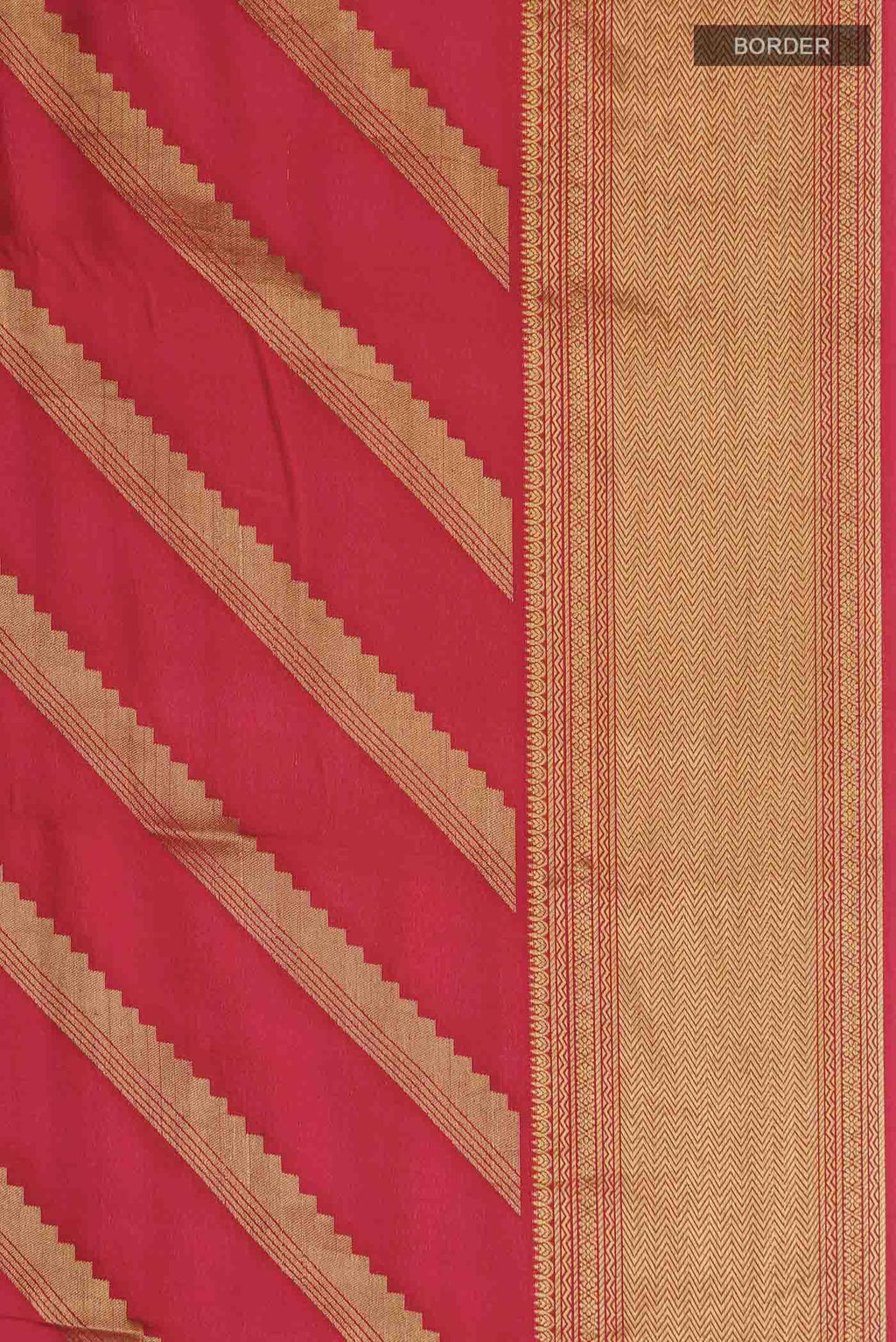 Red Mysore Crepe Saree