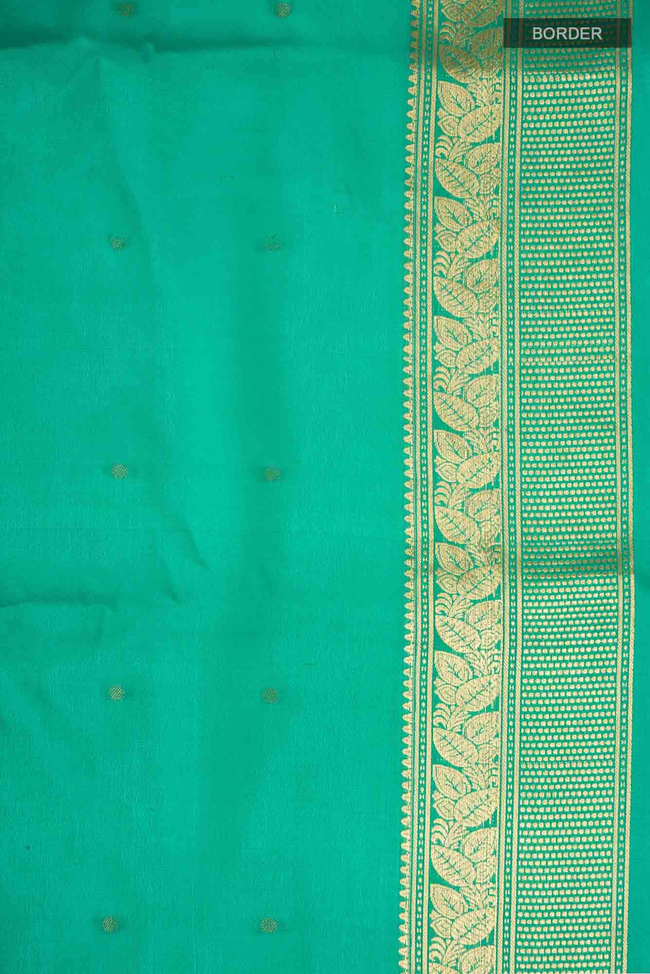 Green Mysore Crepe Saree