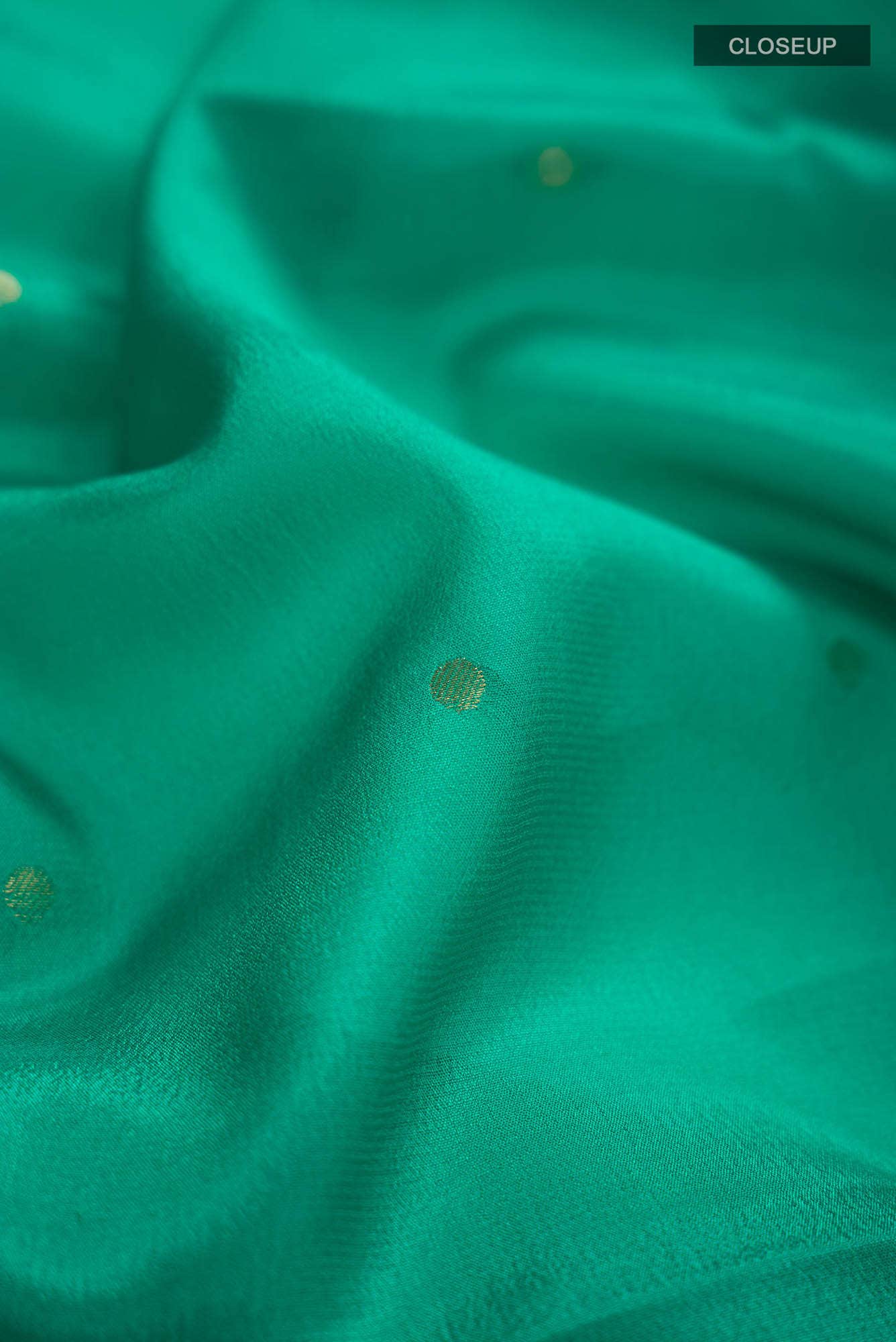 Green Mysore Crepe Saree