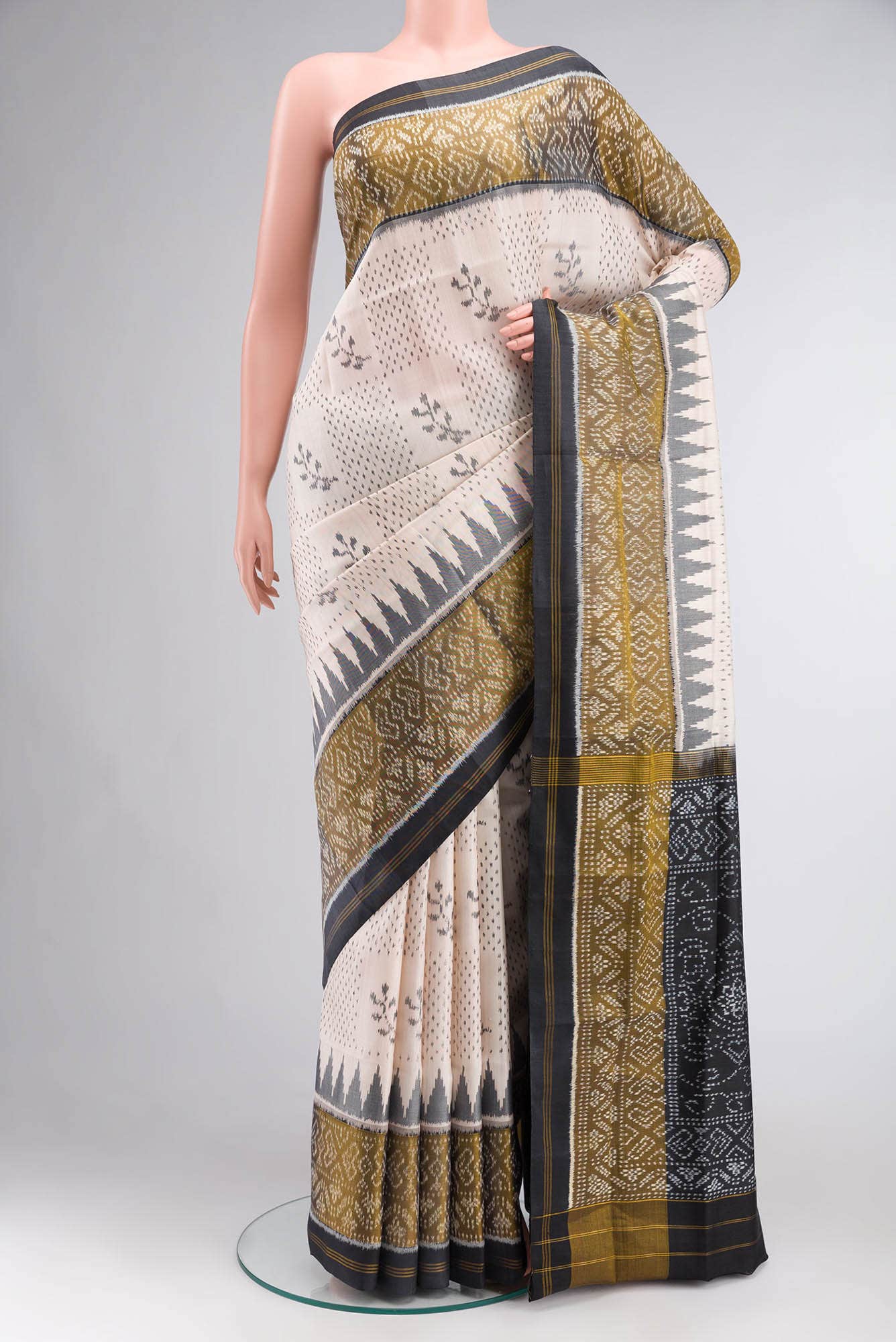 Black Pochampally Silk Saree