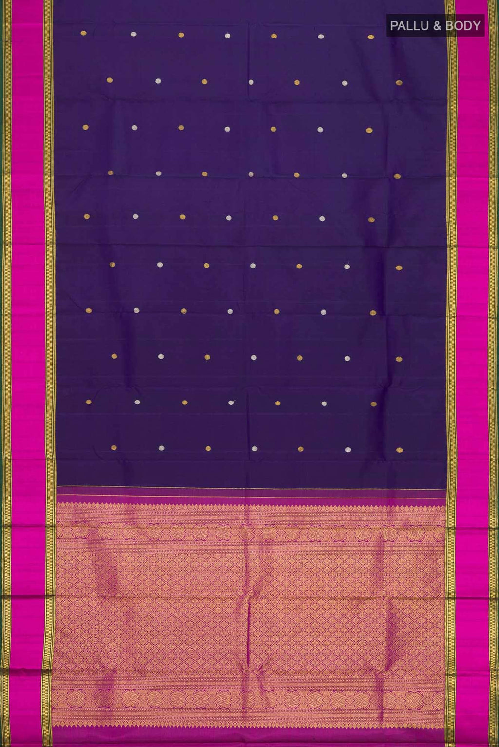 Navy Blue Kanchipuram Silk Saree
