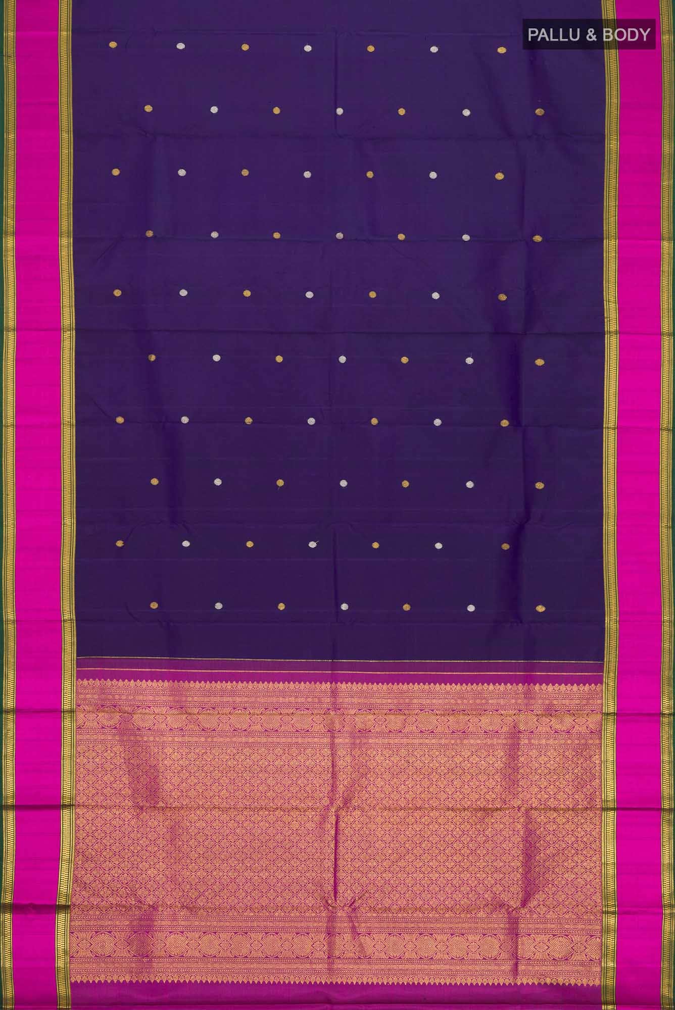 Navy Blue Kanchipuram Silk Saree