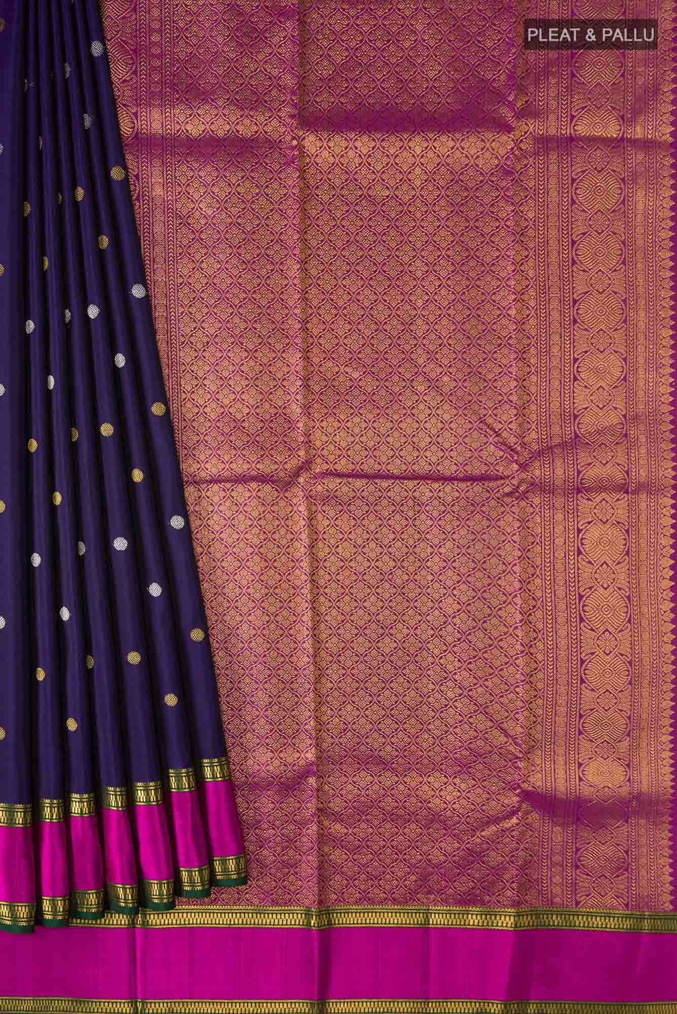 Navy Blue Kanchipuram Silk Saree
