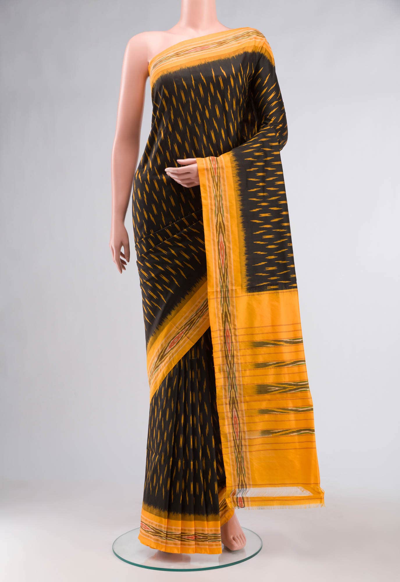Black Pochampally Silk Saree