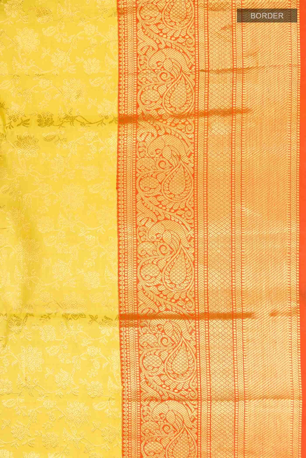 Yellow Kanchipuram Silk Saree