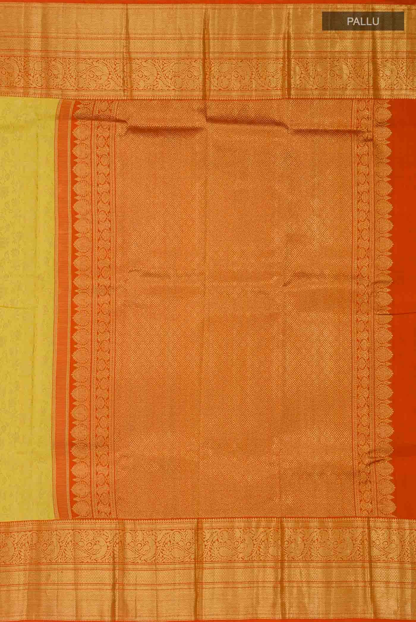 Yellow Kanchipuram Silk Saree