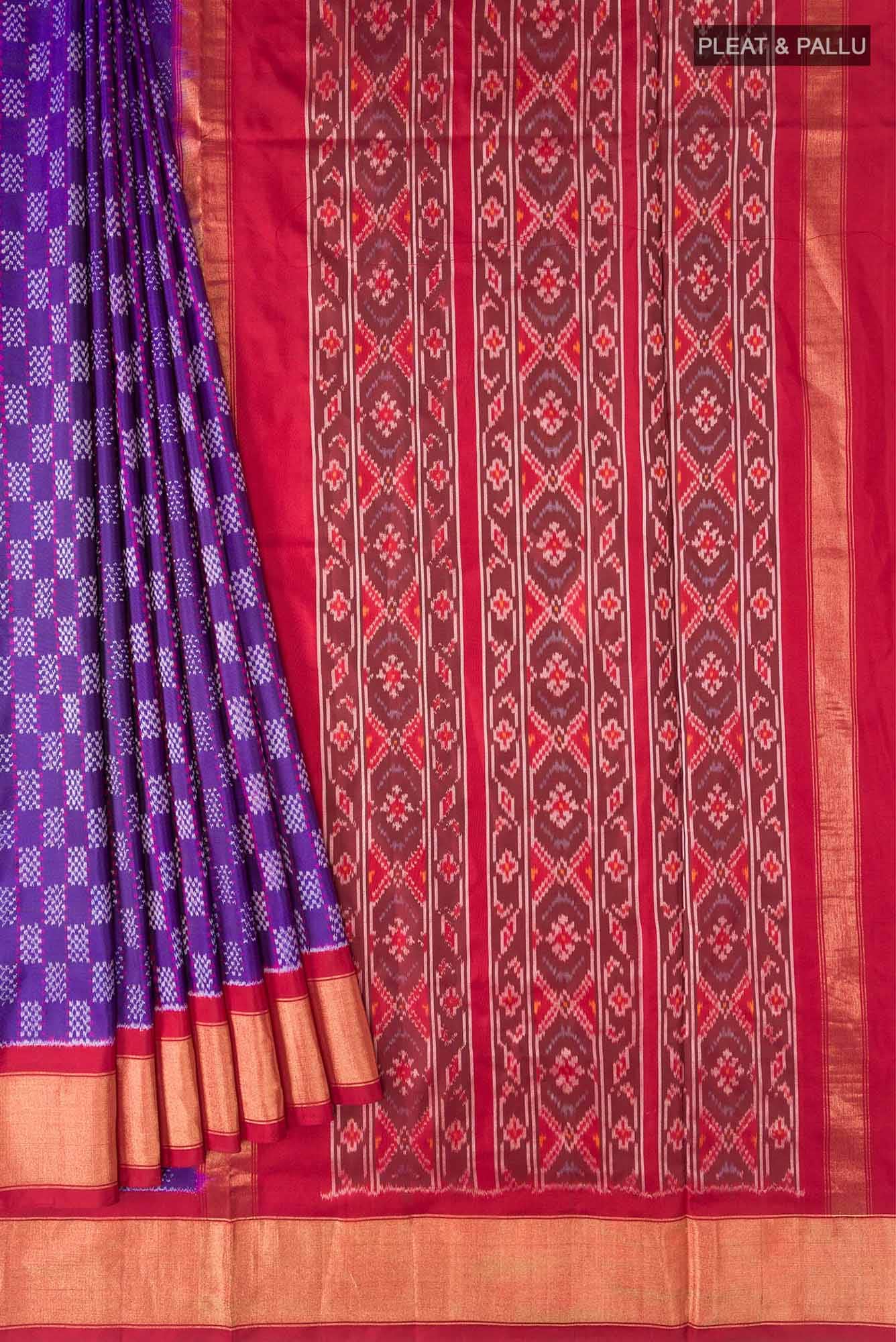 Purple Pochampally Silk Saree