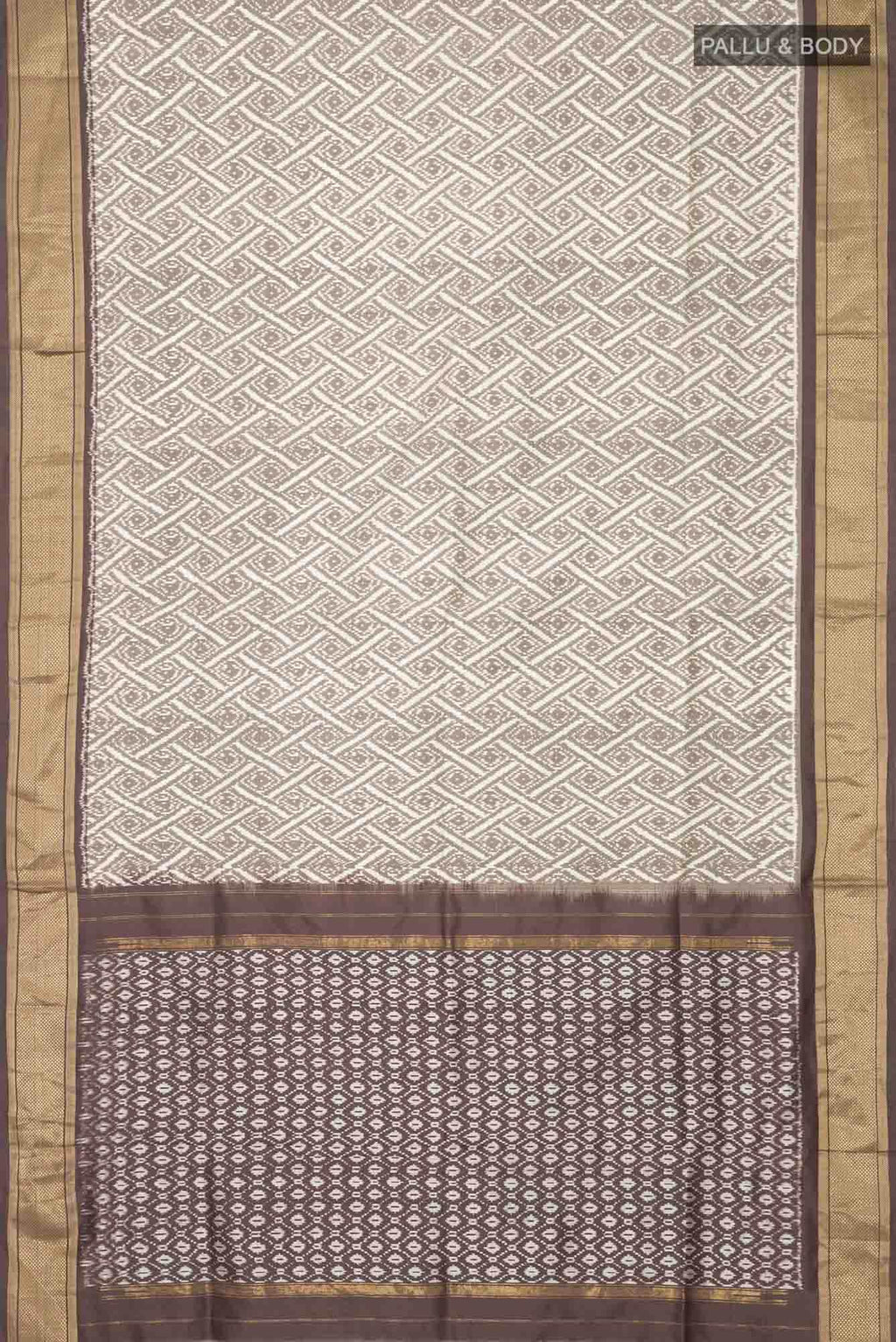 Beige Pochampally Silk Saree