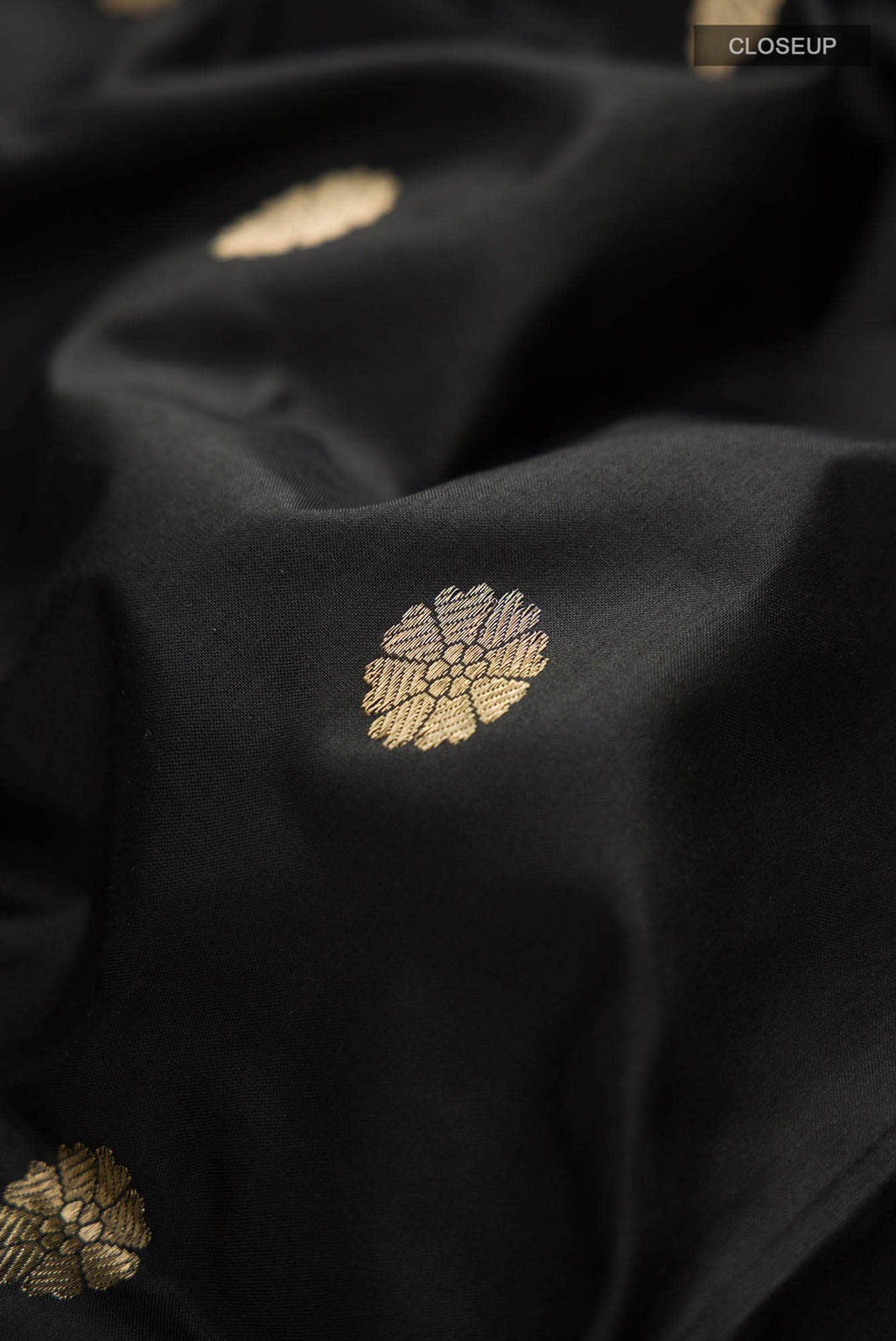 Black Banarasi Katan Silk Saree