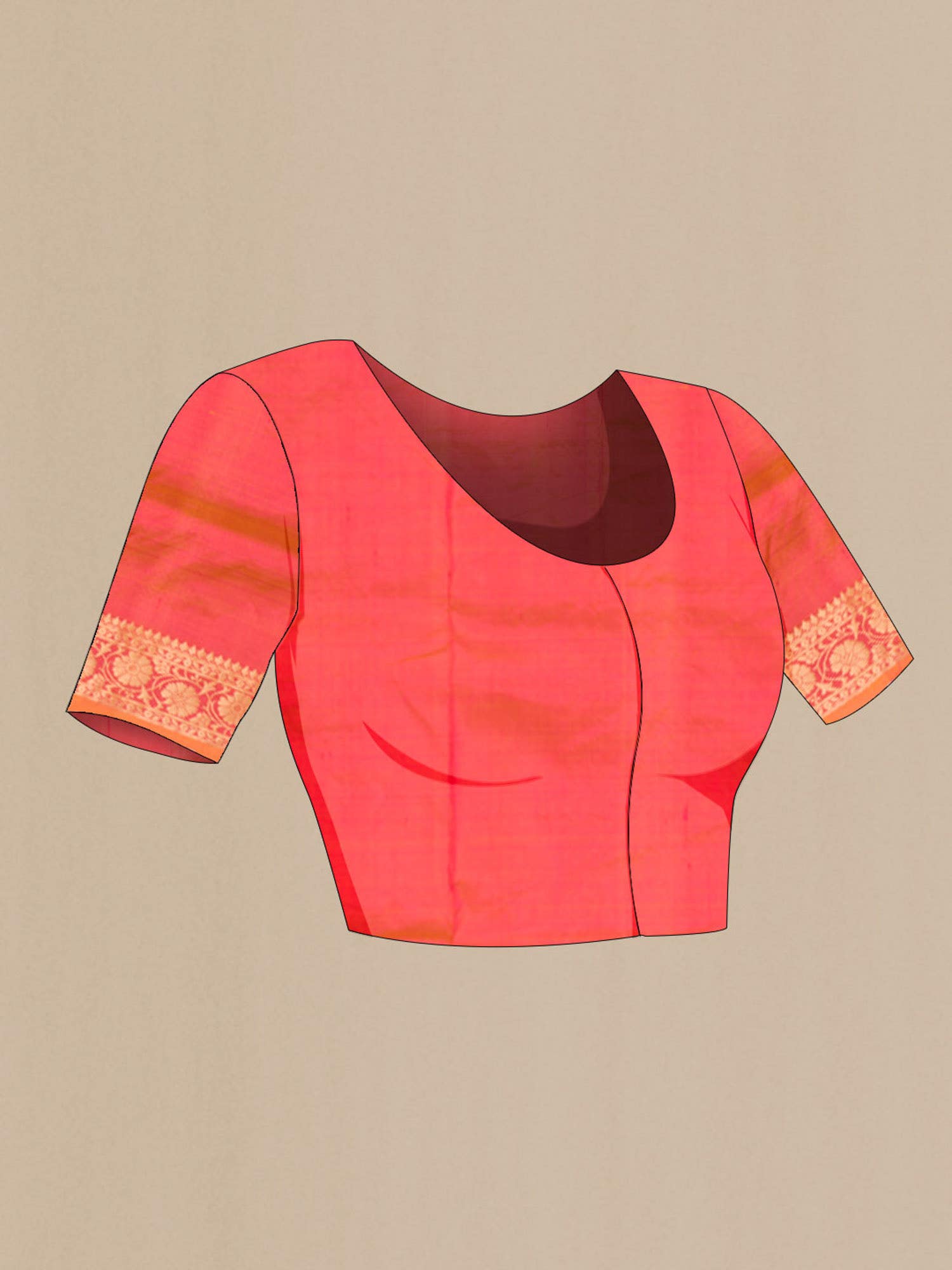 Pink with Yellow Dual Tone Banarasi Katan Silk Saree