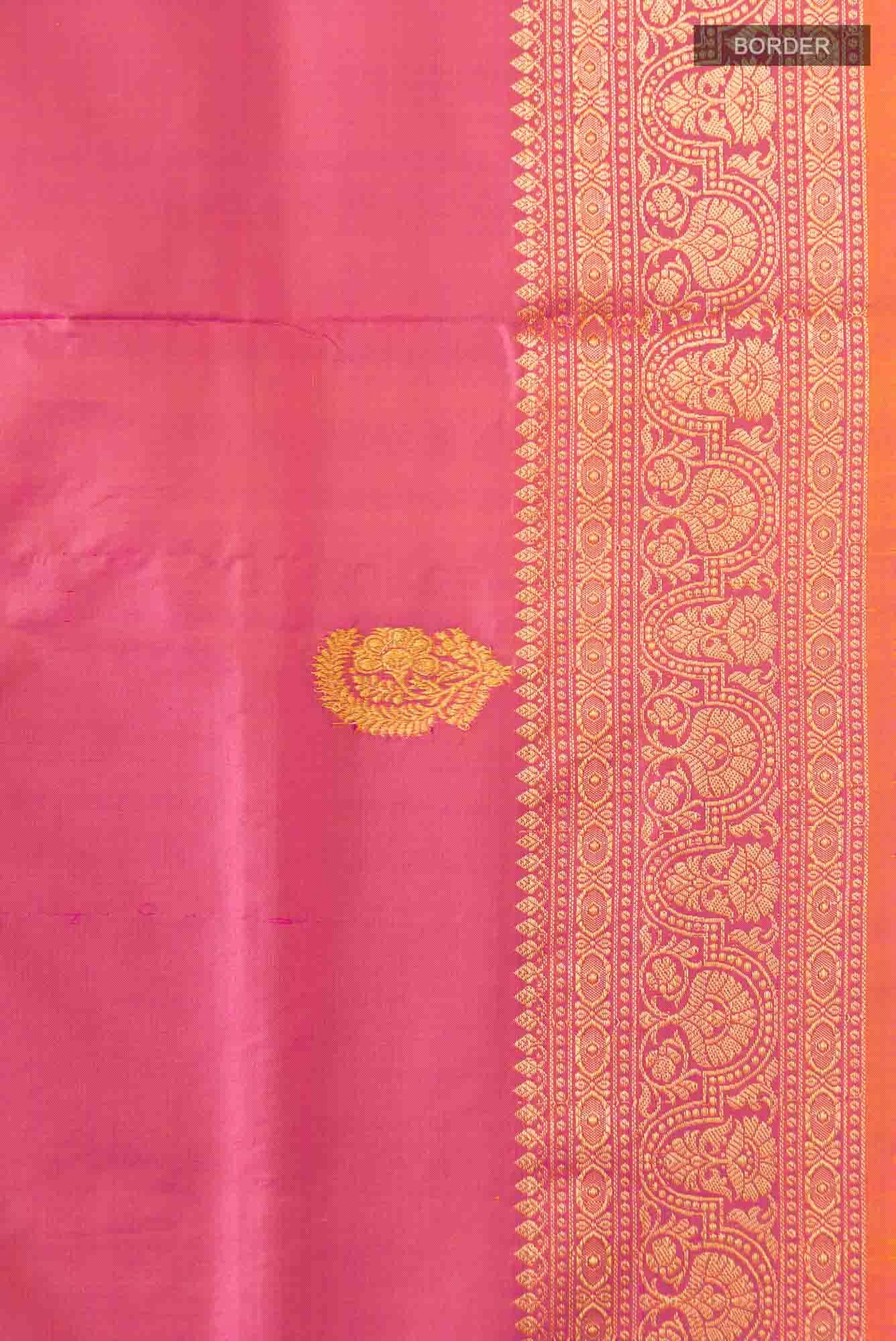 Pink Banarasi Katan Silk Saree