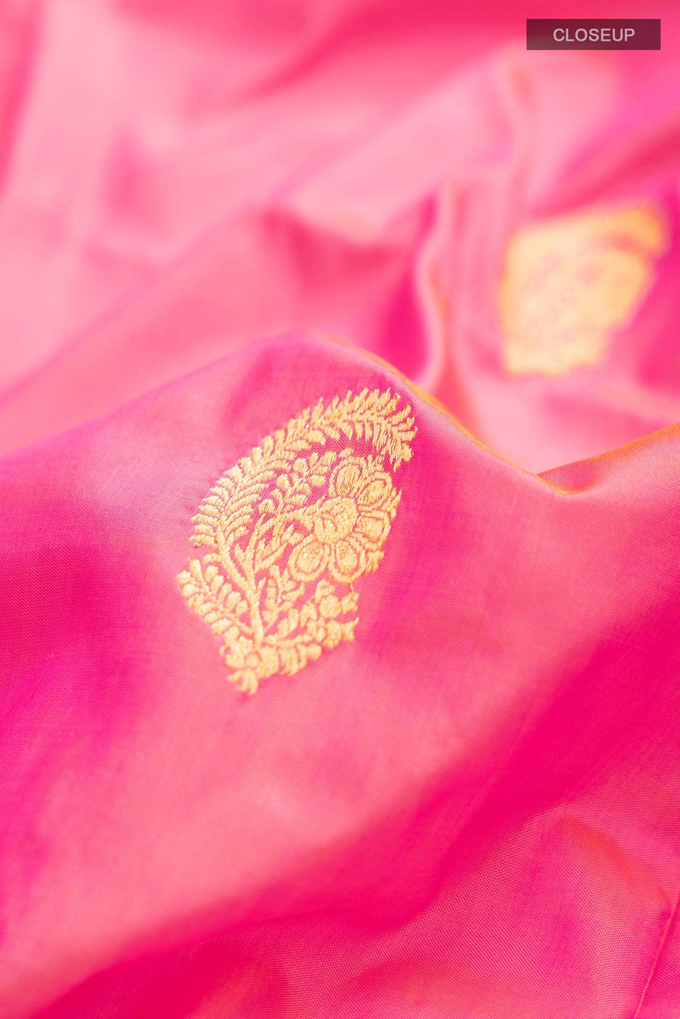 Pink Banarasi Katan Silk Saree