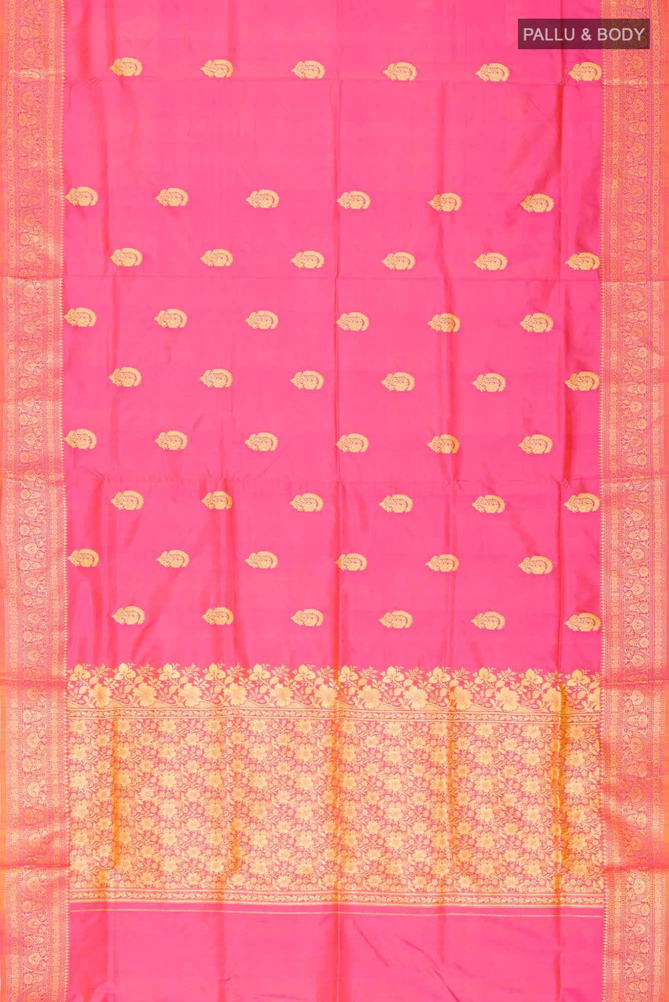 Pink Banarasi Katan Silk Saree