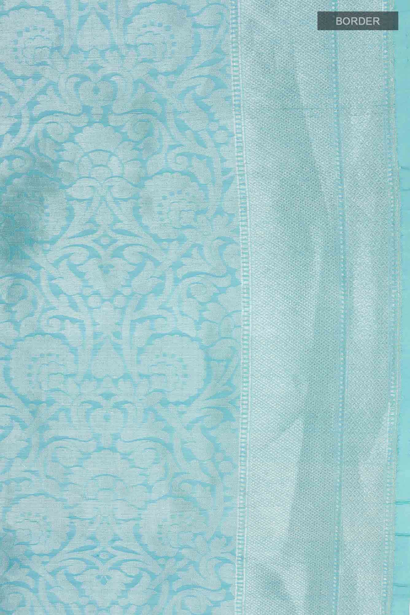 Blue Banarasi Silk Saree