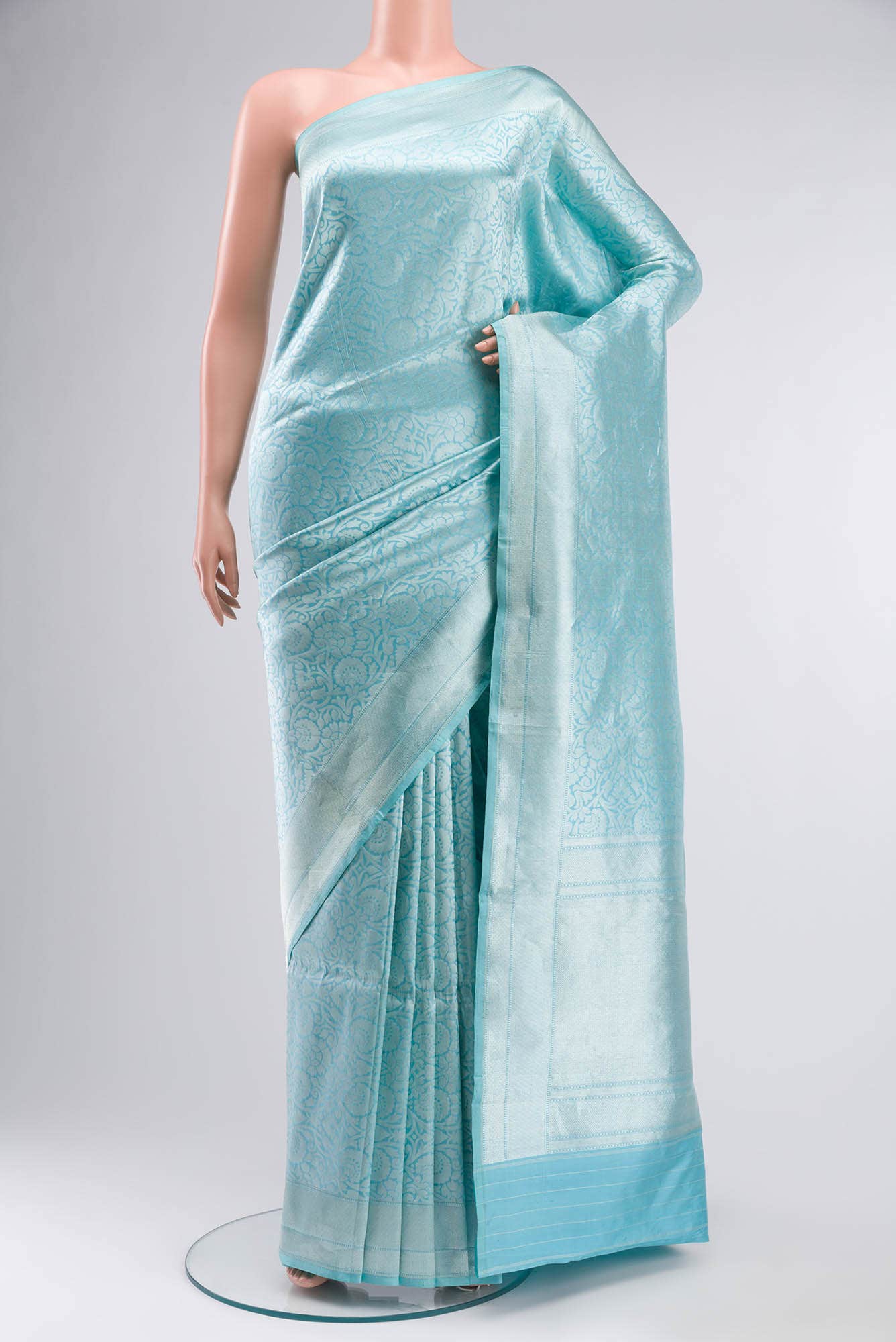 Blue Banarasi Silk Saree