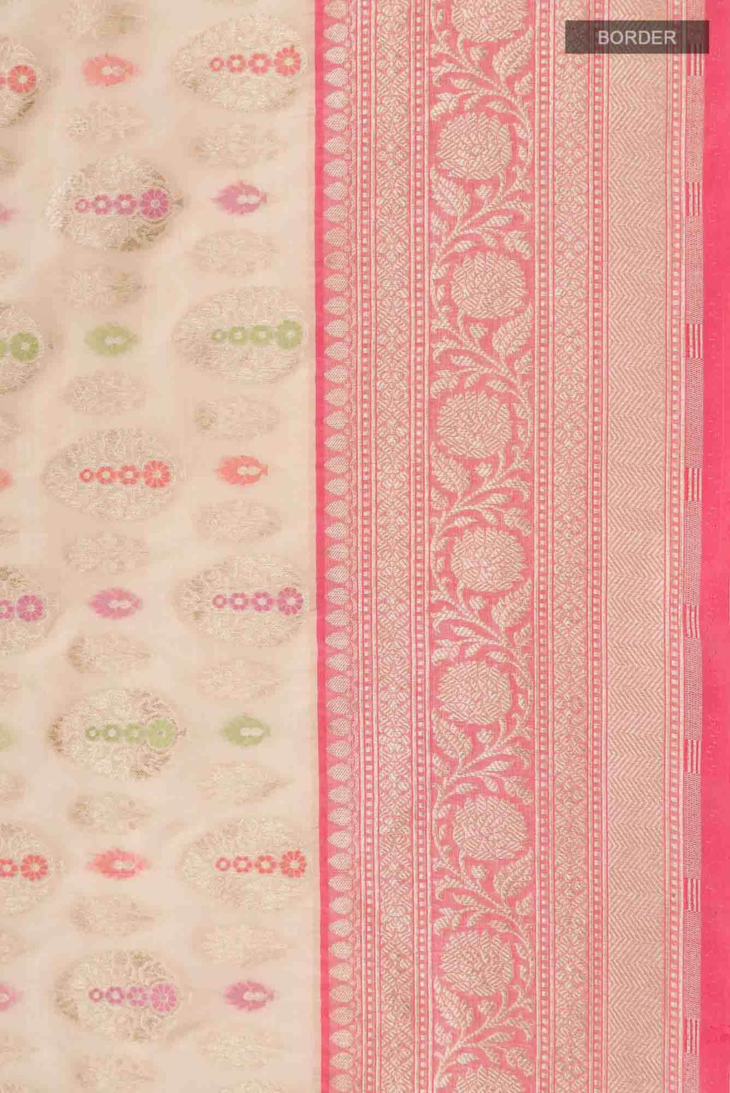 Beige Banarasi Silk Saree