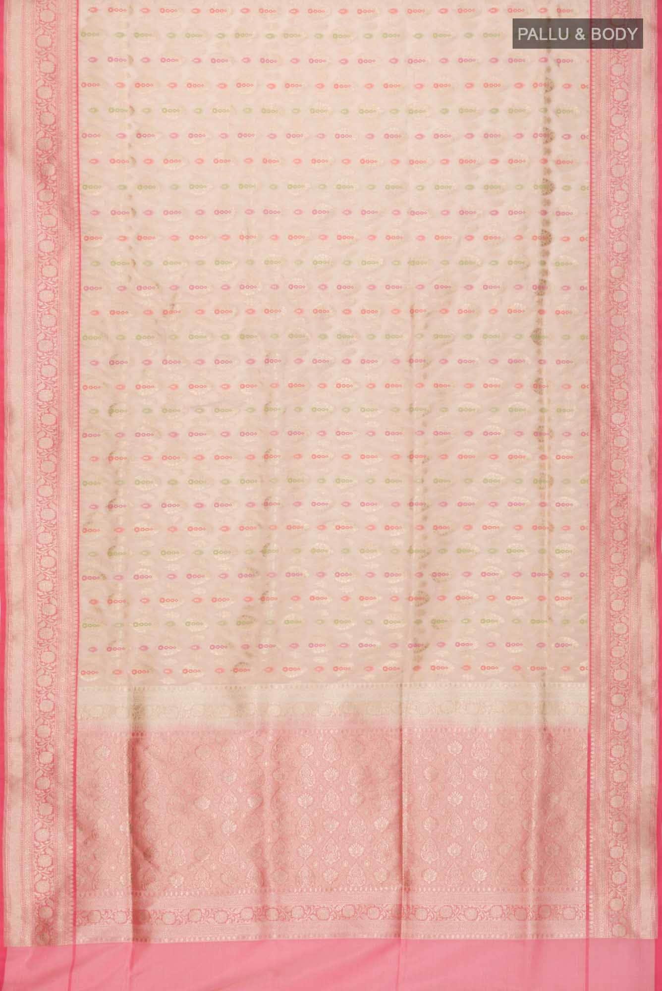 Beige Banarasi Silk Saree