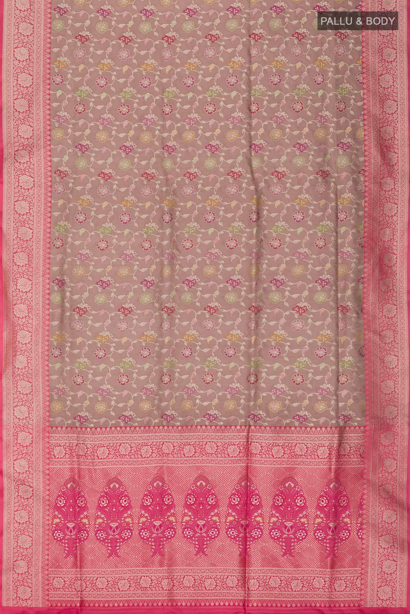 Brown Banarasi Silk Saree