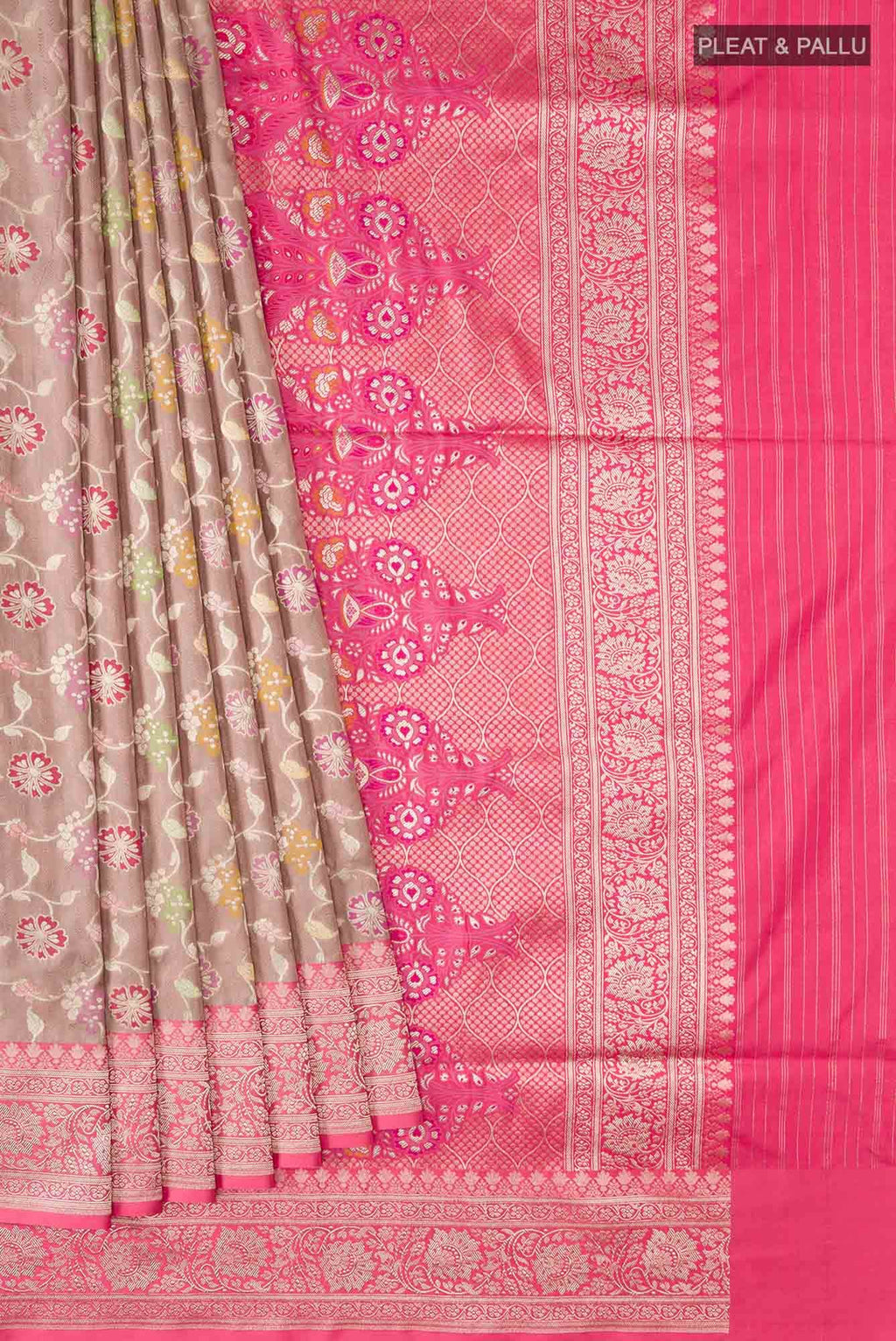 Brown Banarasi Silk Saree