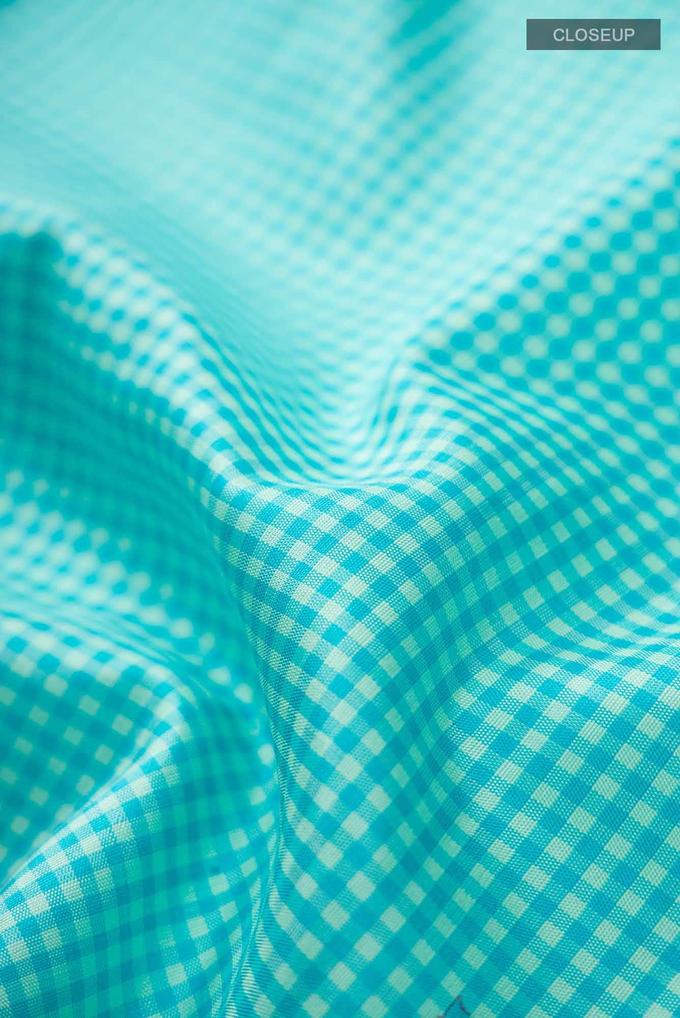 Blue Gadwal Silk Saree