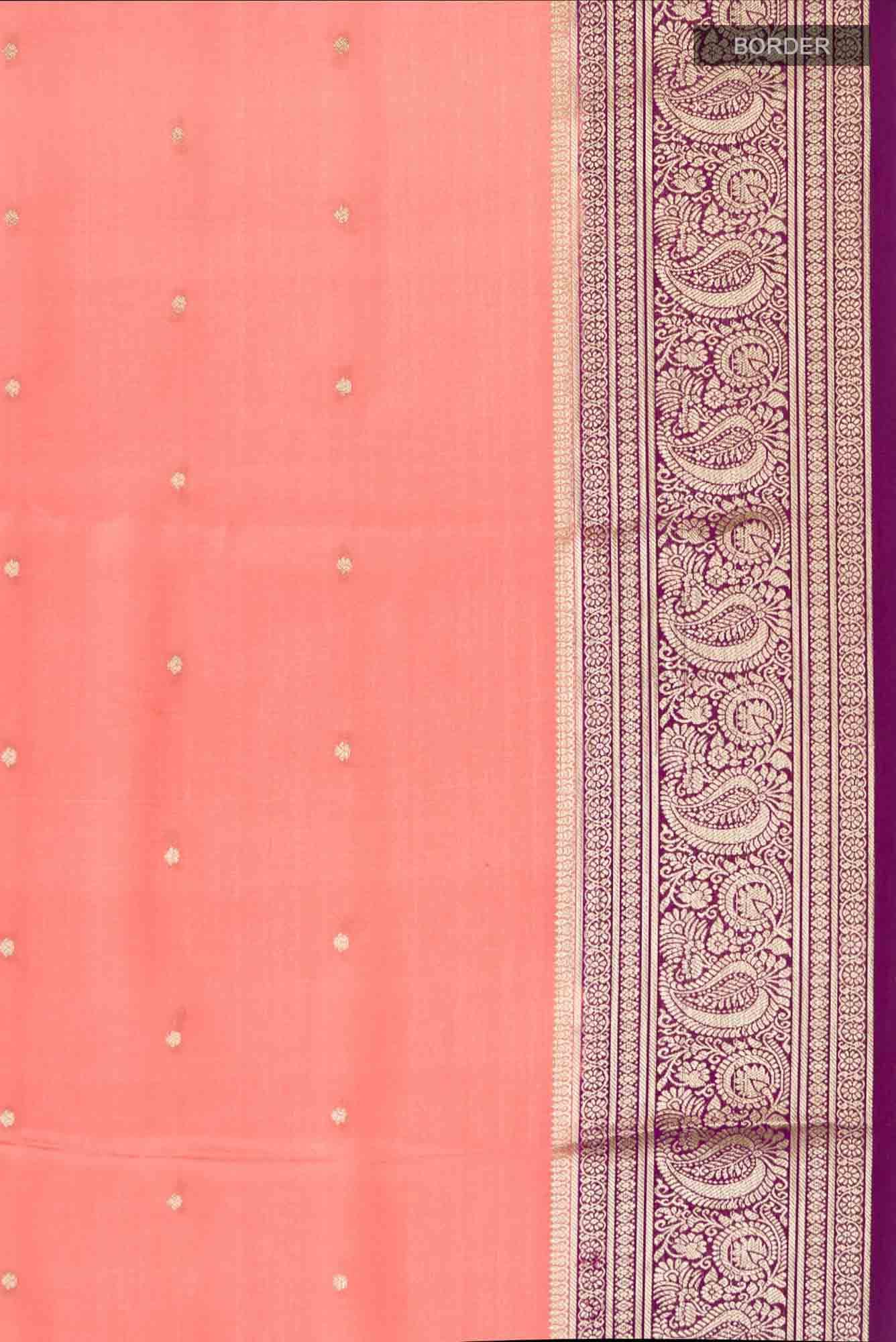 Pink Mysore Crepe Saree