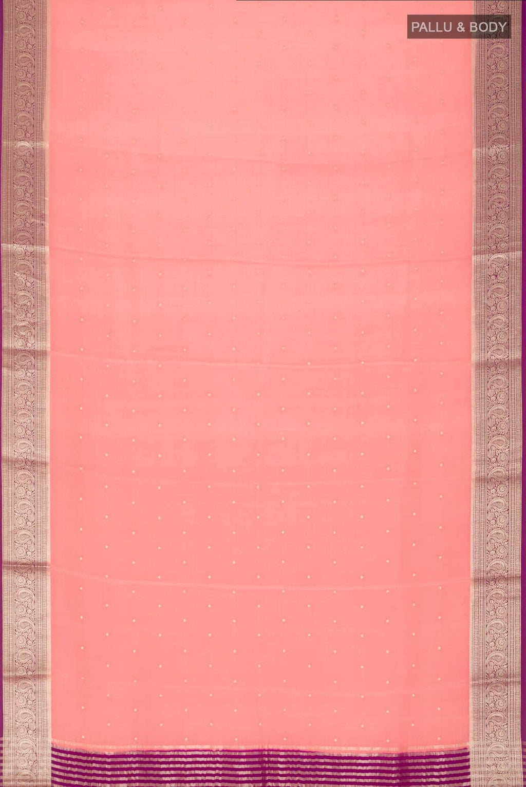 Pink Mysore Crepe Saree