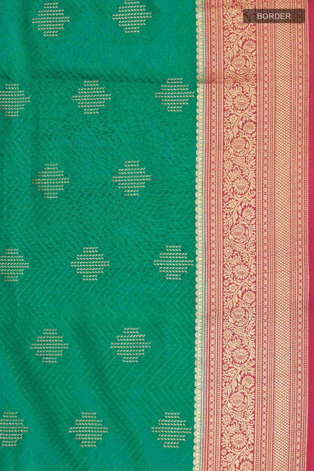 Green Mysore Crepe Saree