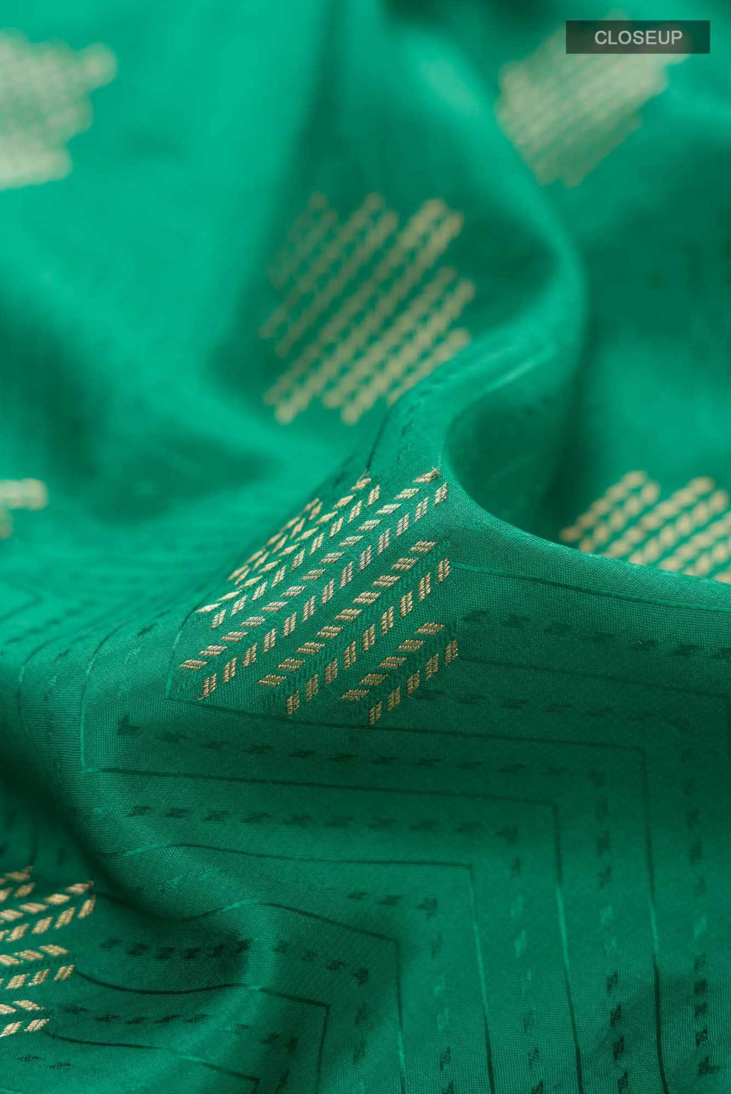 Green Mysore Crepe Saree