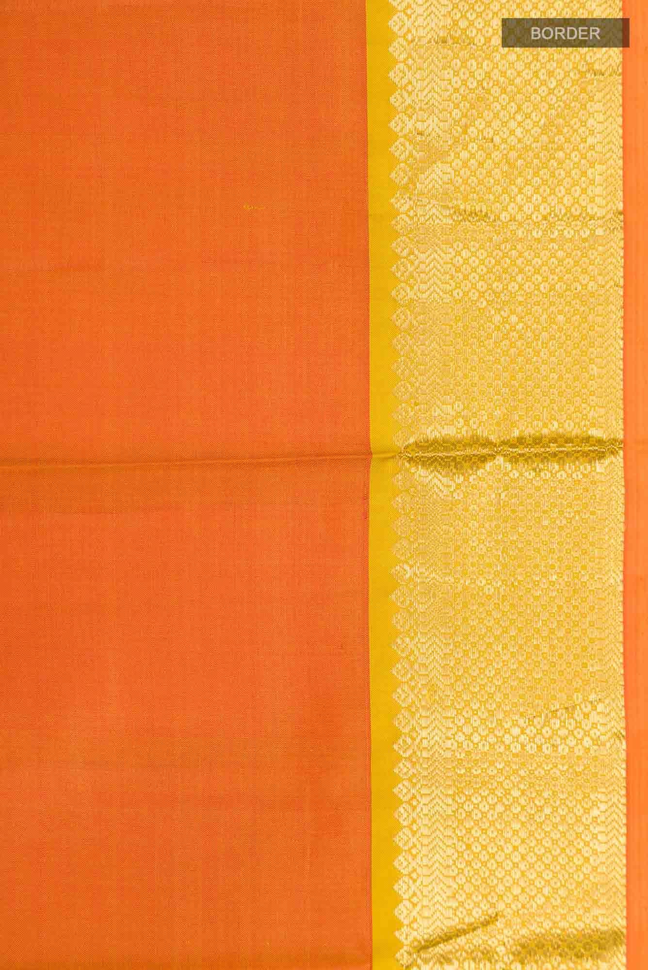 Orange Kanchipuram Silk Saree