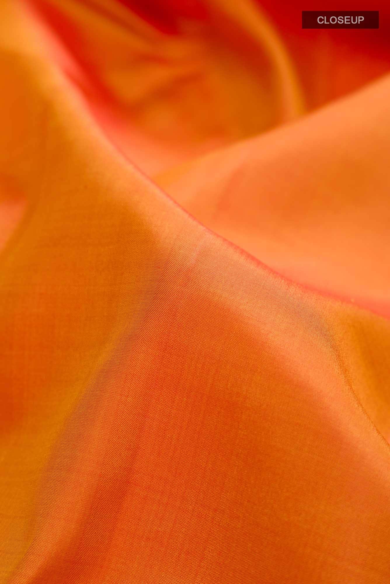 Orange Kanchipuram Silk Saree