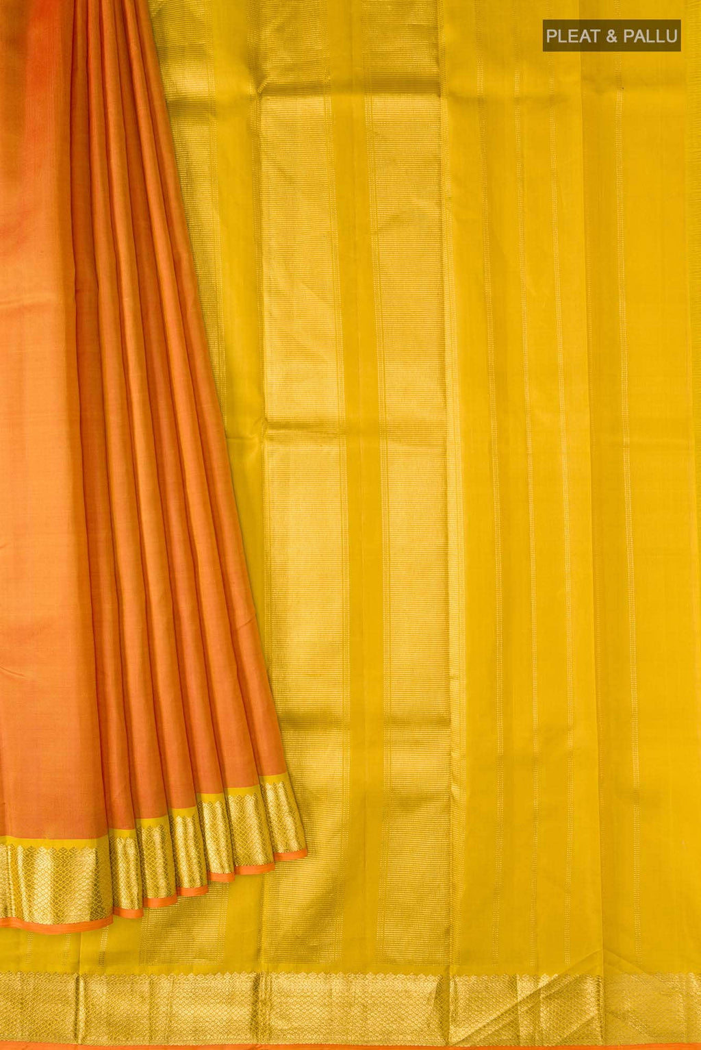 Orange Kanchipuram Silk Saree