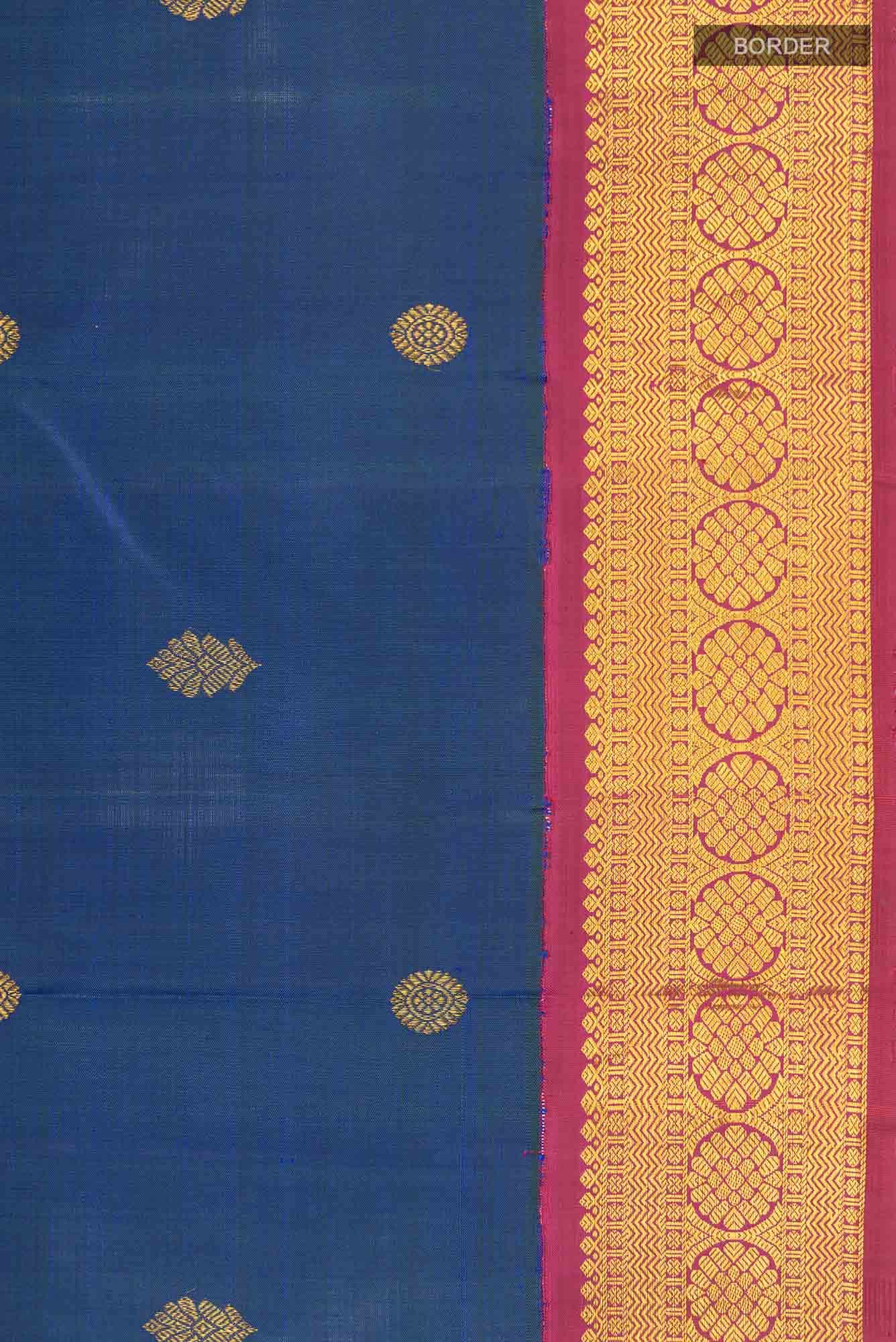 Blue Kanchipuram Silk Saree