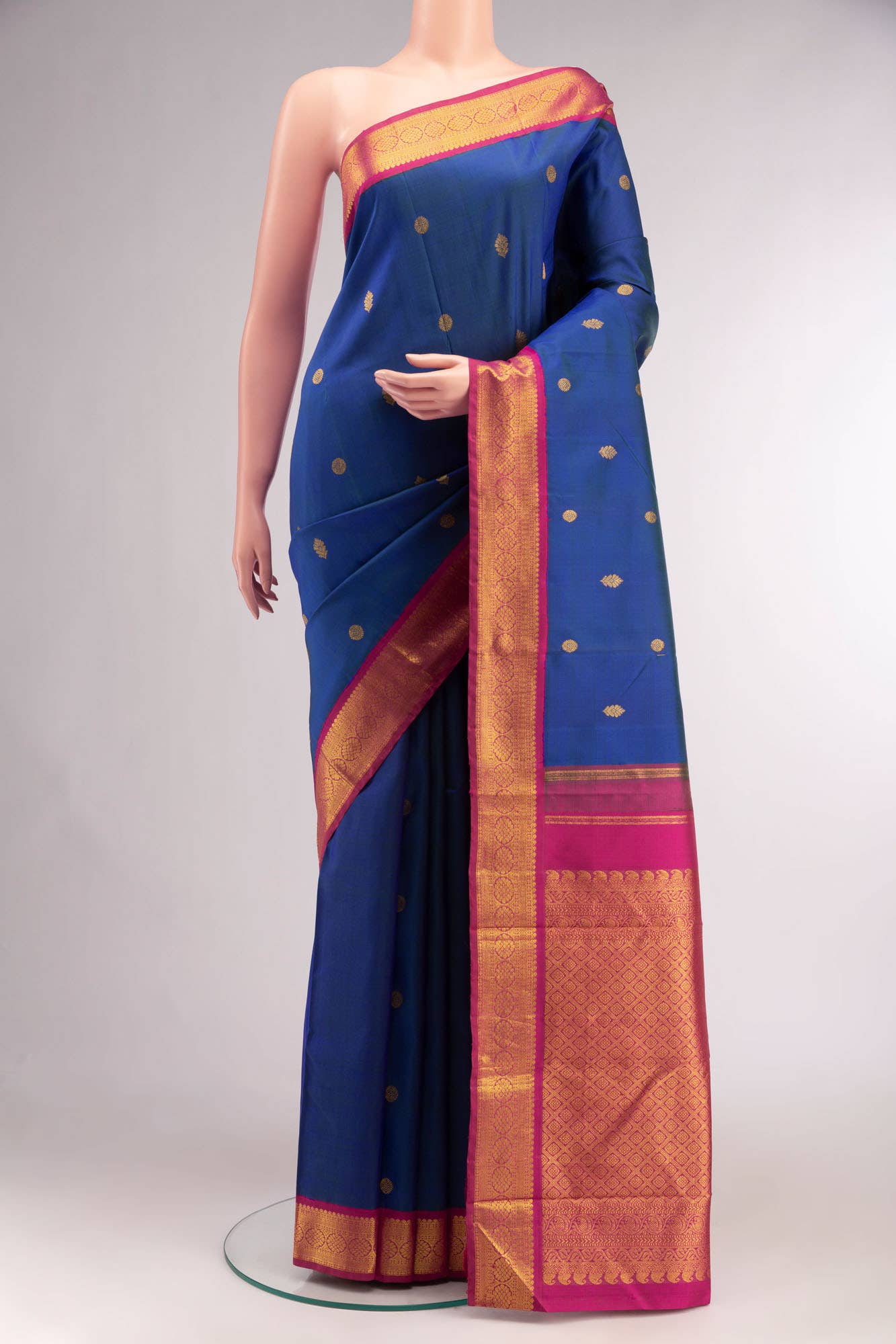 Blue Kanchipuram Silk Saree