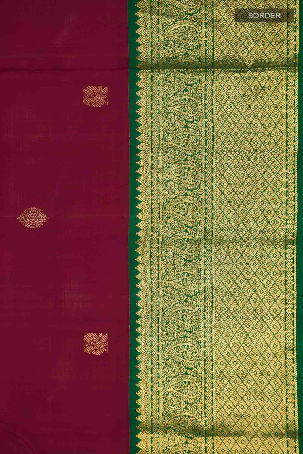 Maroon Kanchipuram Silk Saree